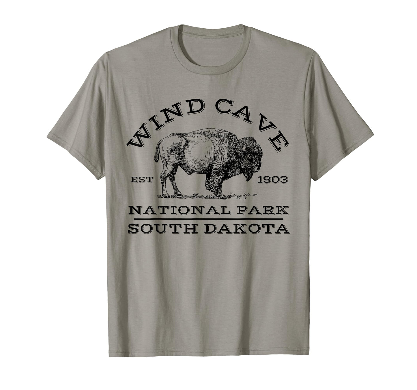 Wind Cave National Park Buffalo South Dakota Hike Outdoors T-Shirt