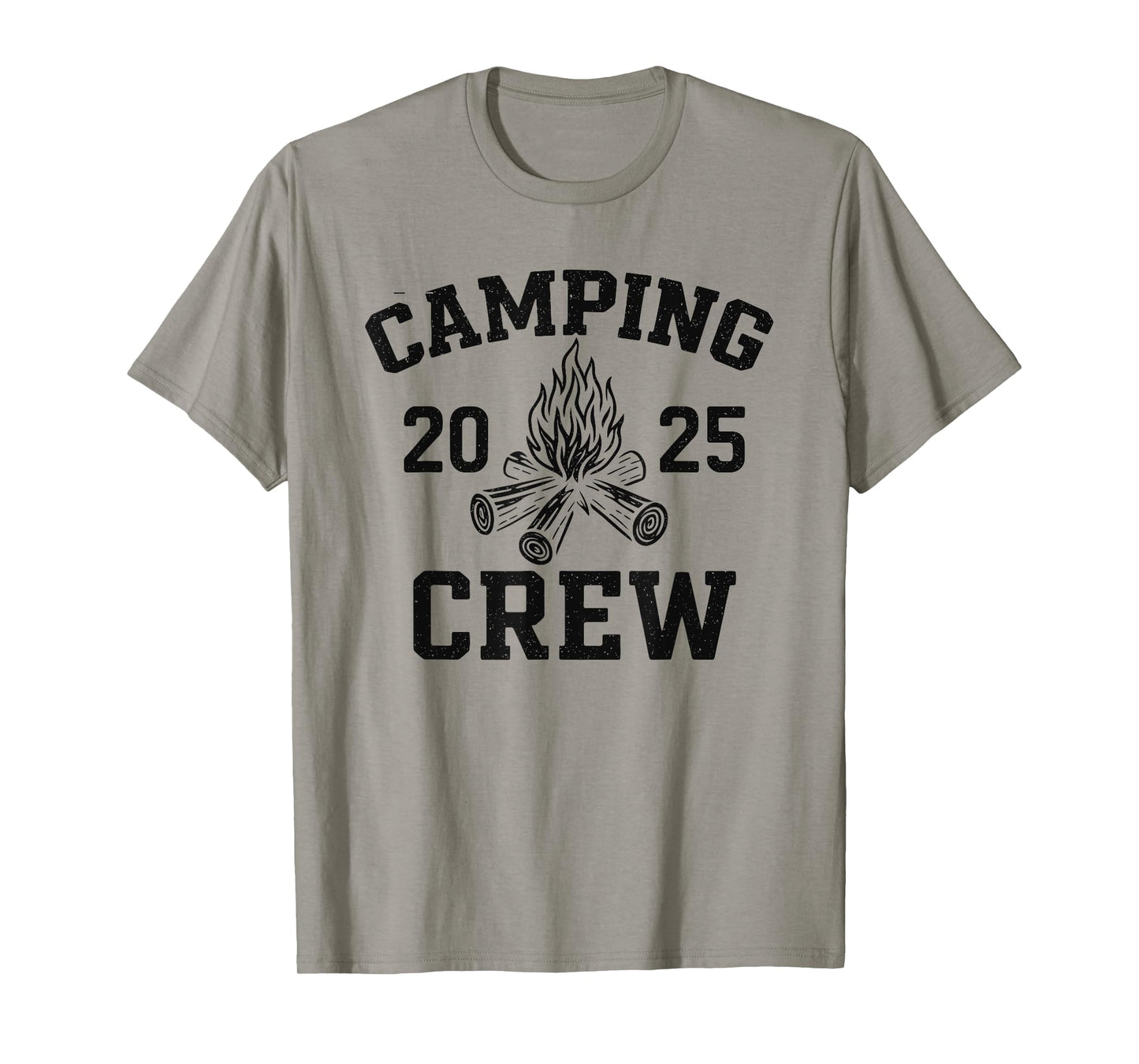 Retro Camp Trip Family Matching Group Camping Crew 2025 T-Shirt