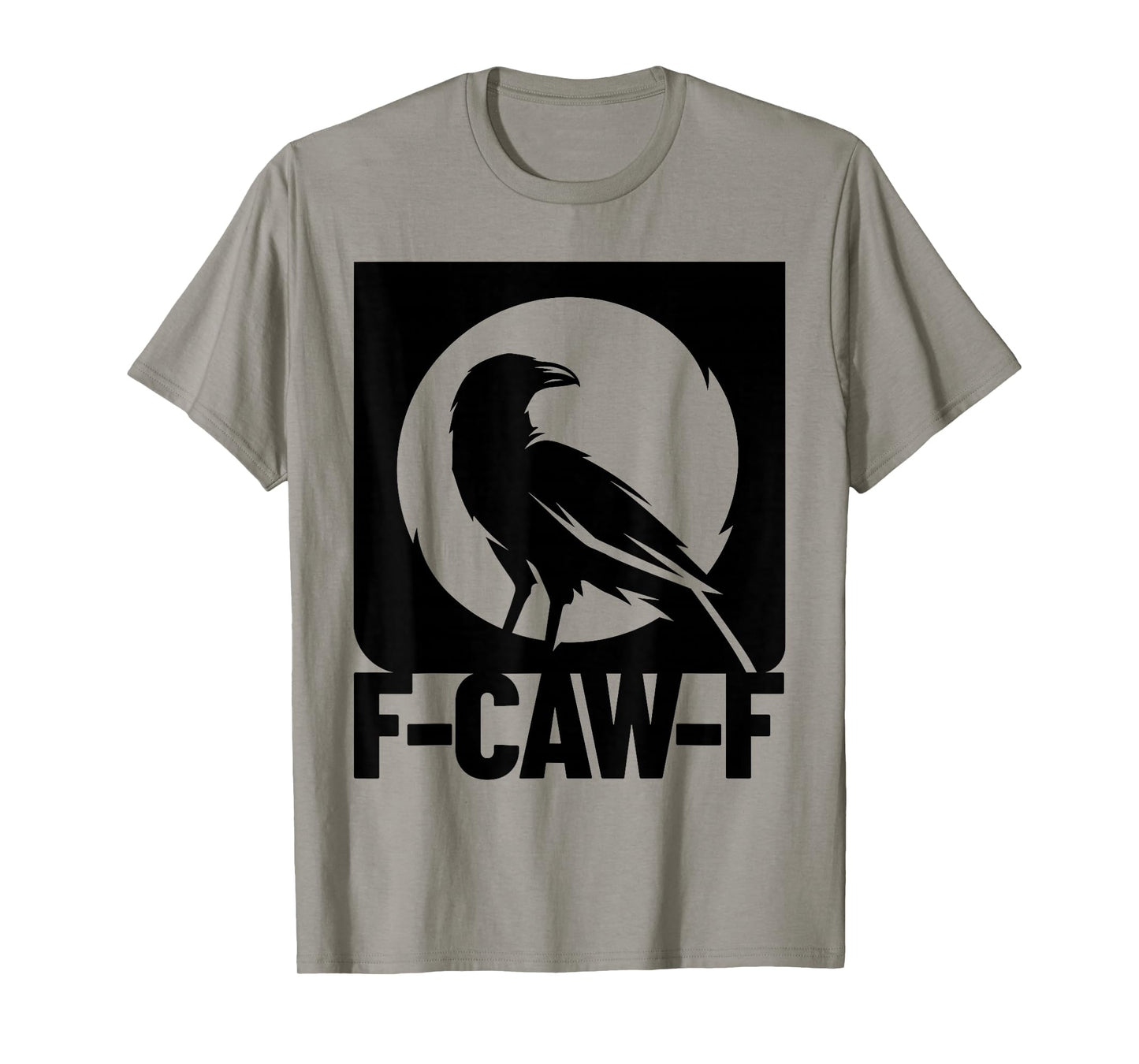 Funny Black Crow F-Caw-F Black Bird Raven Moon Men Women T-Shirt