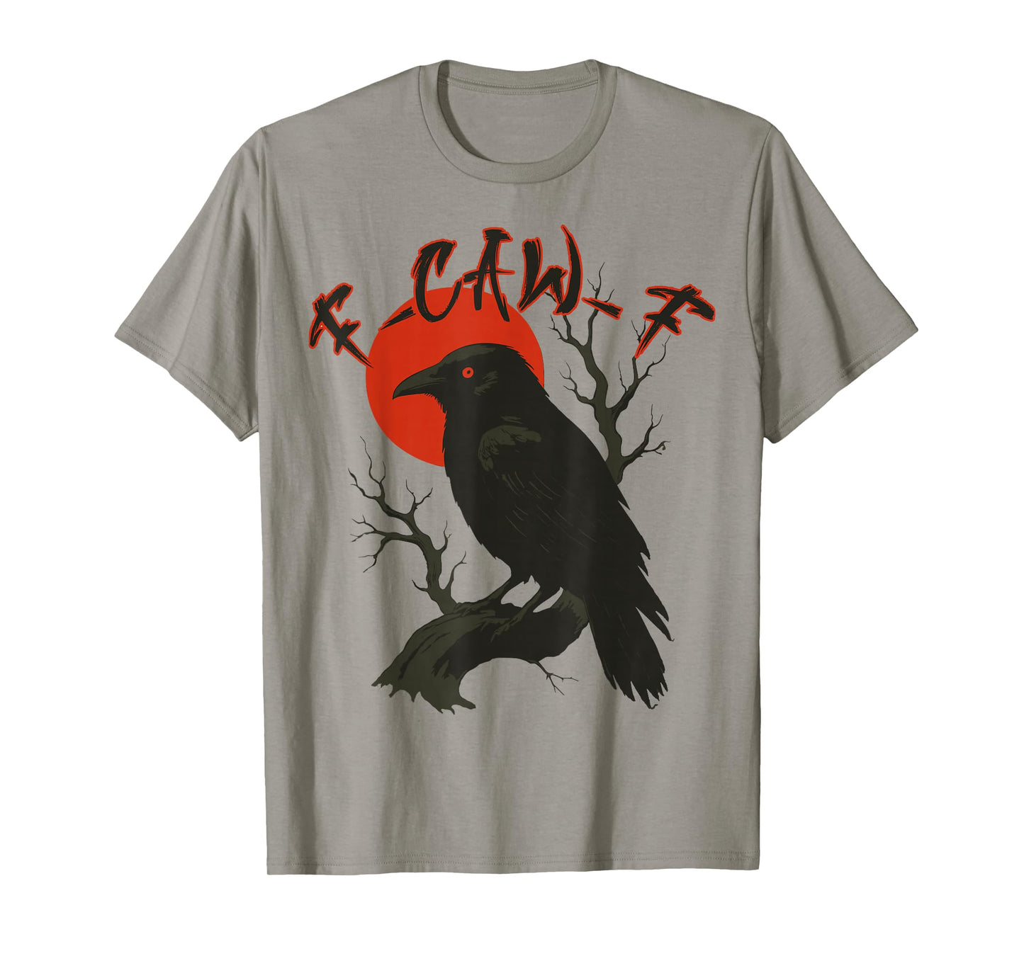Funny F Caw F Raven Bird Retro Graphic F-CAW-F Crow Pun T-Shirt