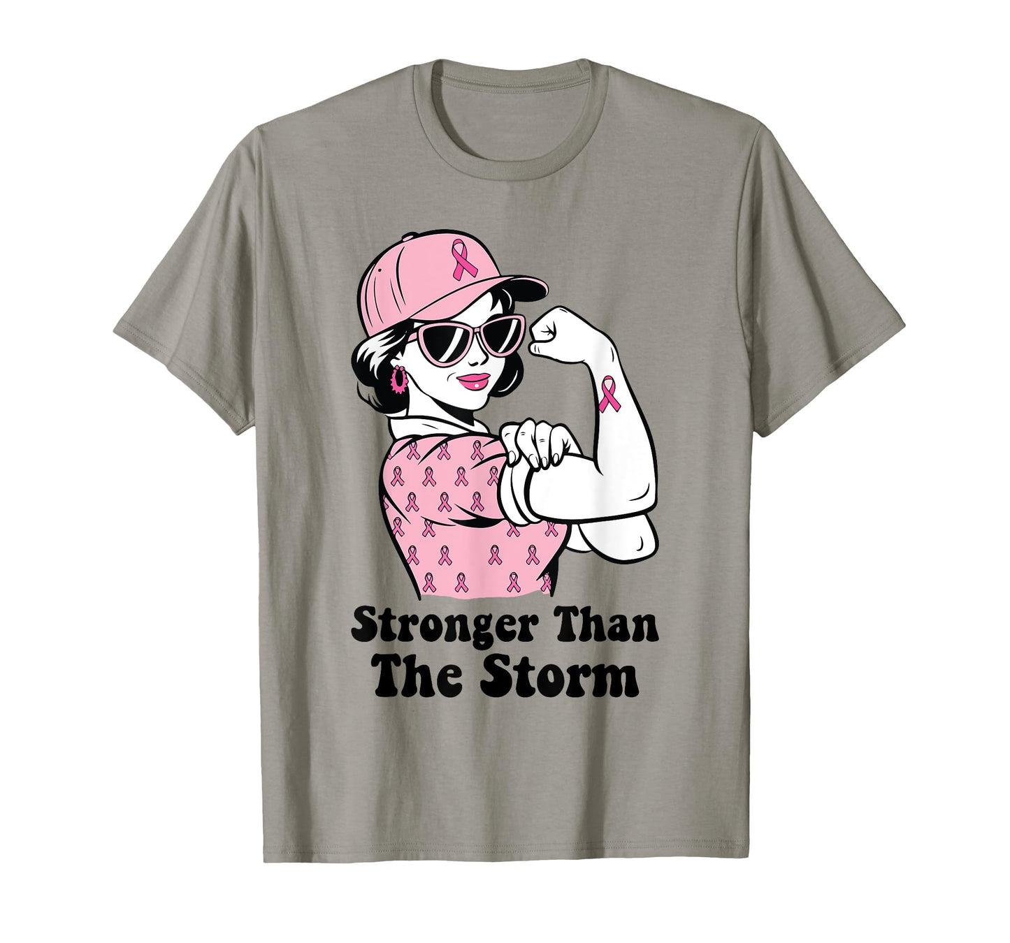 Stronger Than The Storm Breast Cancer Awareness T-Shirt