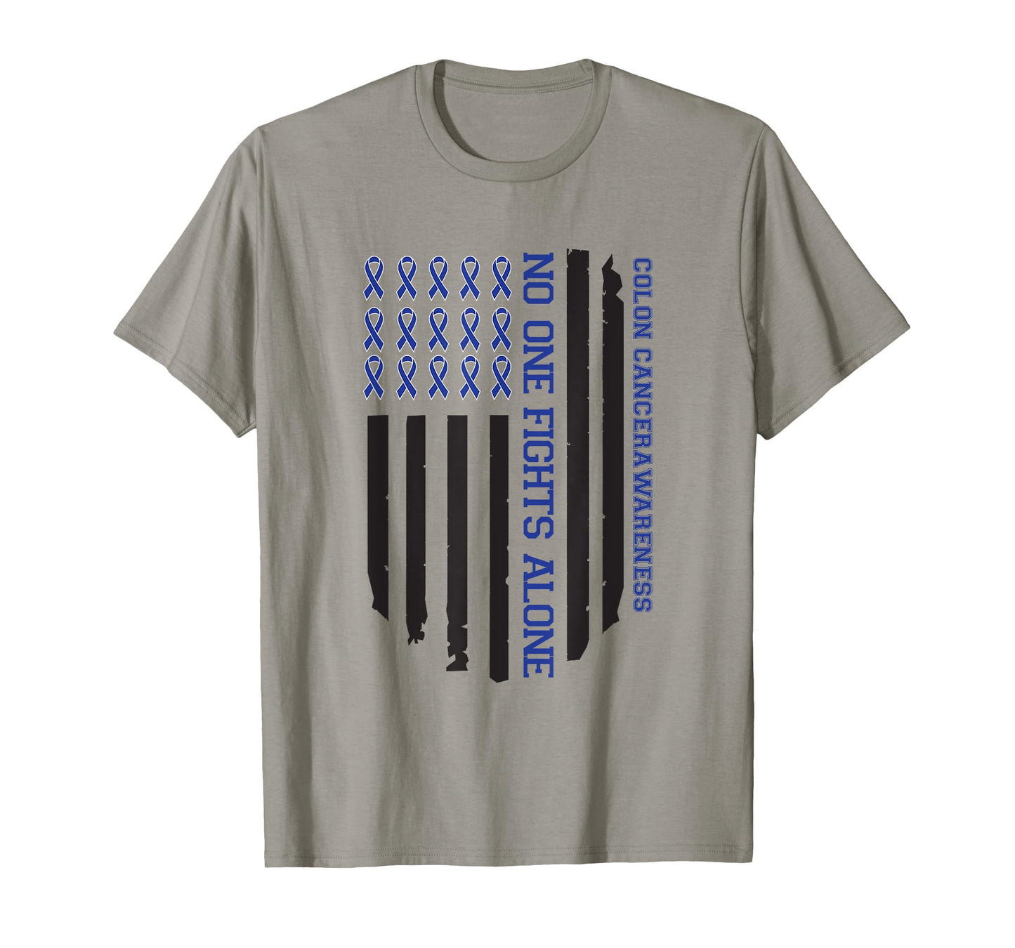 Colon Cancer Awareness Supporter US Flag Colorectal Cancer T-Shirt