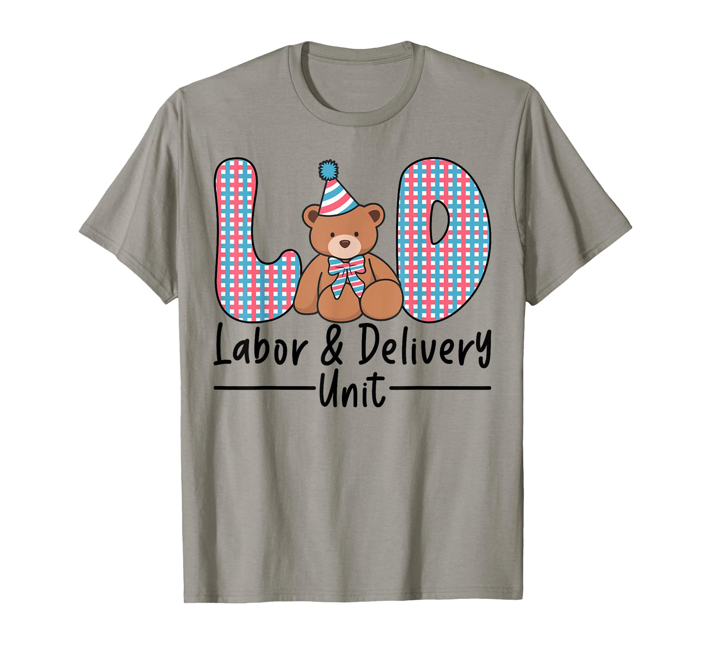 Labor and Delivery Unit Nursing L&D Bear Blanket Stripe T-Shirt