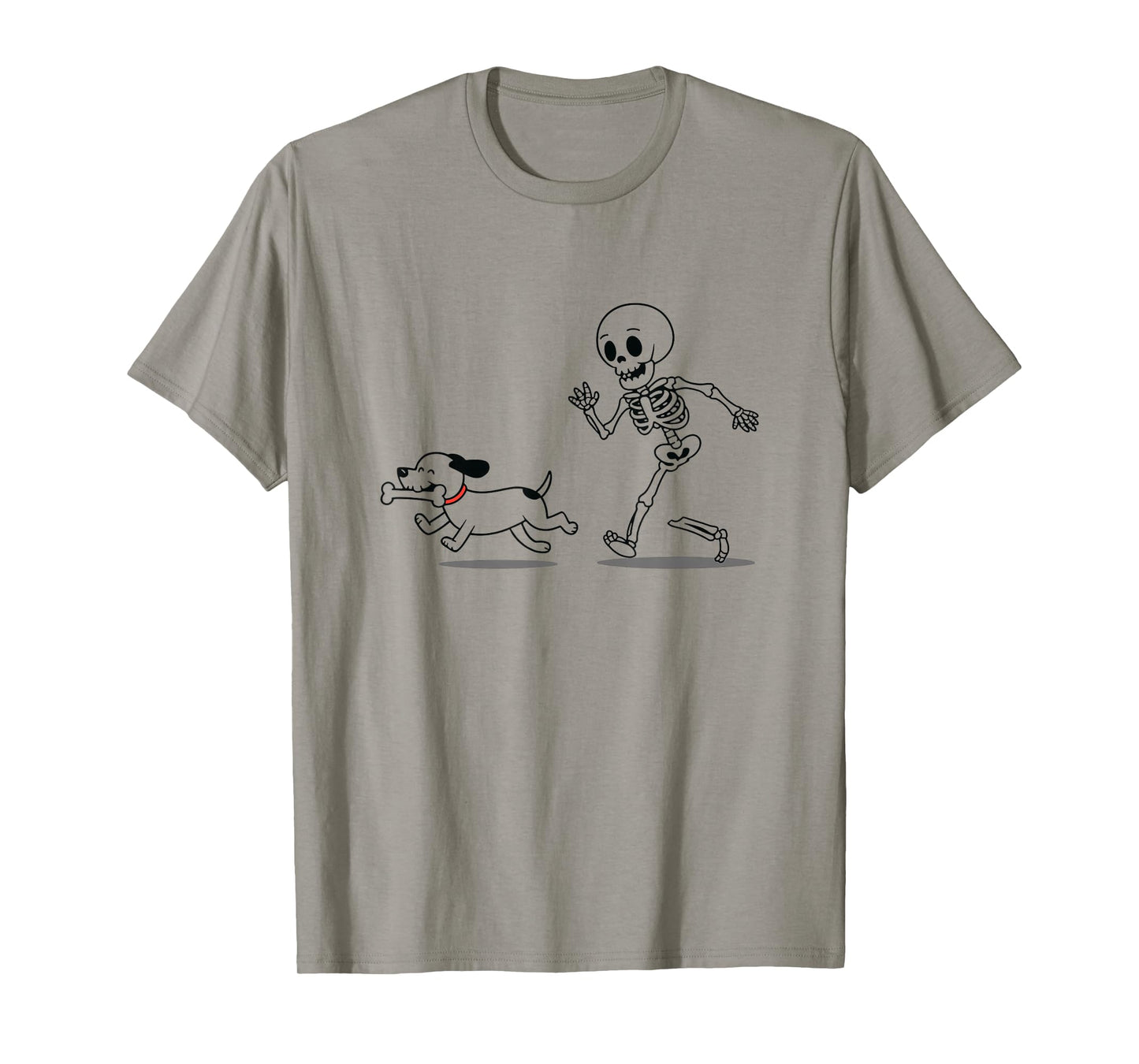 Labradabra Halloween Skeleton Dog Running Scared T-Shirt