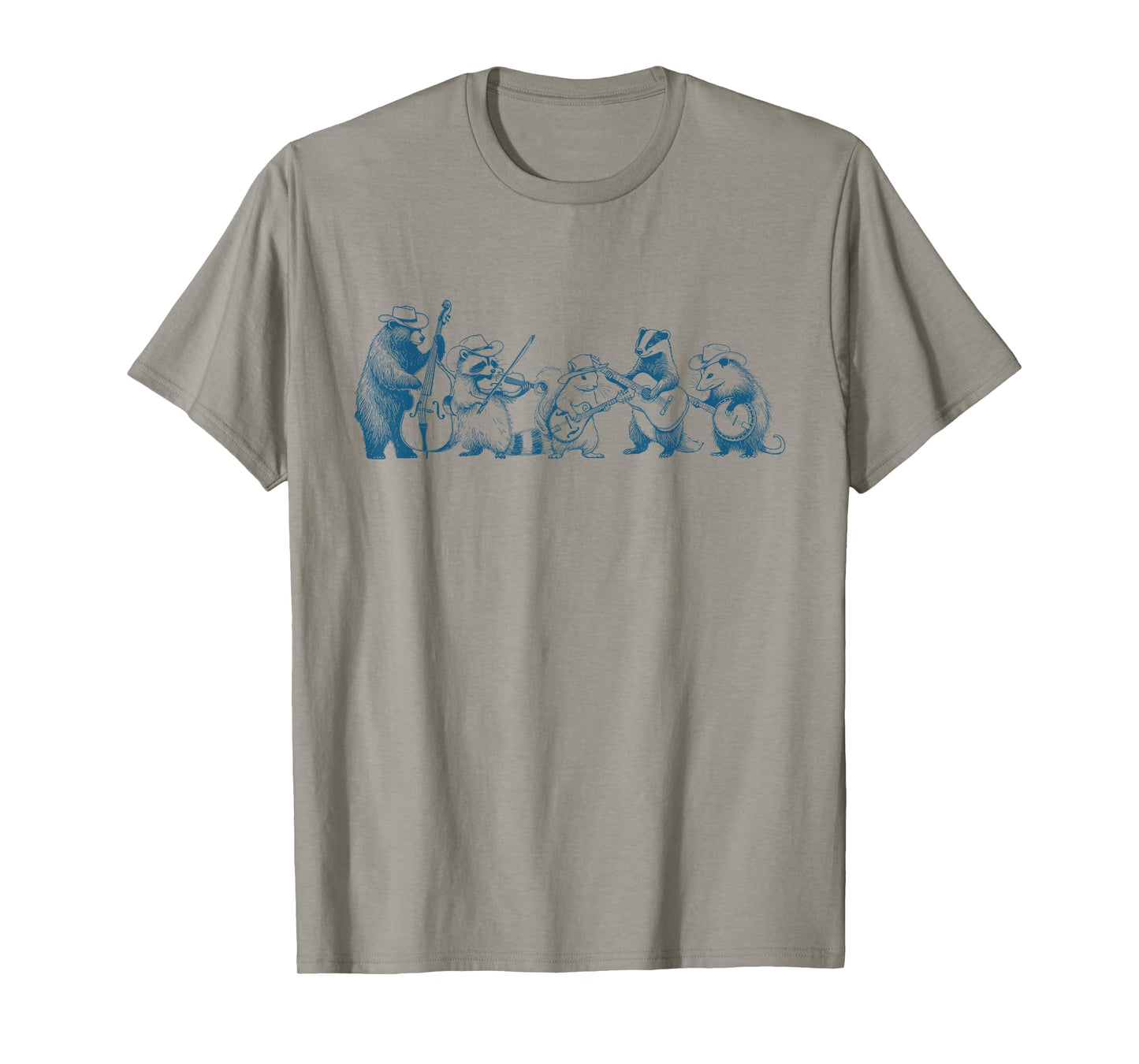 Funny Forest Animals Playing Instruments Vintage Cute Animal T-Shirt