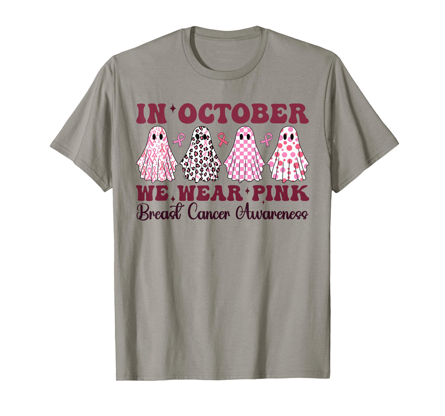 Breast Cancer Awareness Halloween In October We Wear Pink T-Shirt