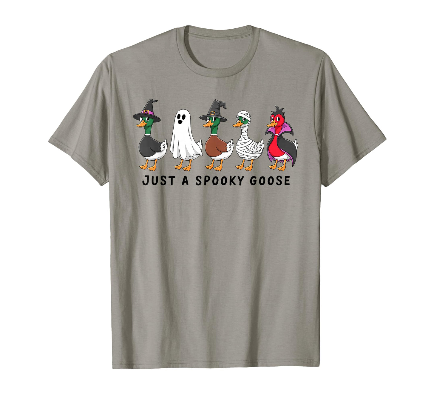 Just A Spooky Goose Halloween Silly Goose Funny Halloween T-Shirt