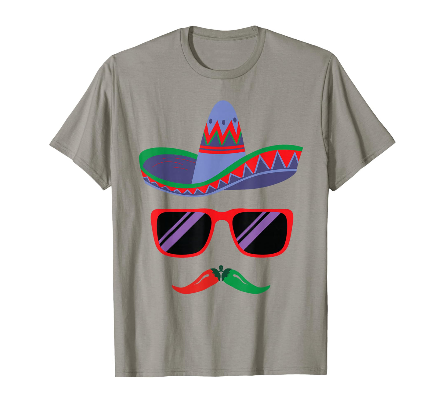Sombrero Face Cinco De Mayo Mexican Fiesta Party Boys Kids T-Shirt