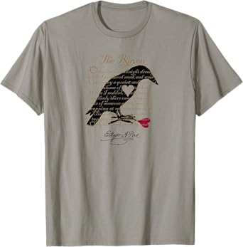 Edgar Allan Poe T Shirt Gothic Tales of Poe Gif for Readers T-Shirt