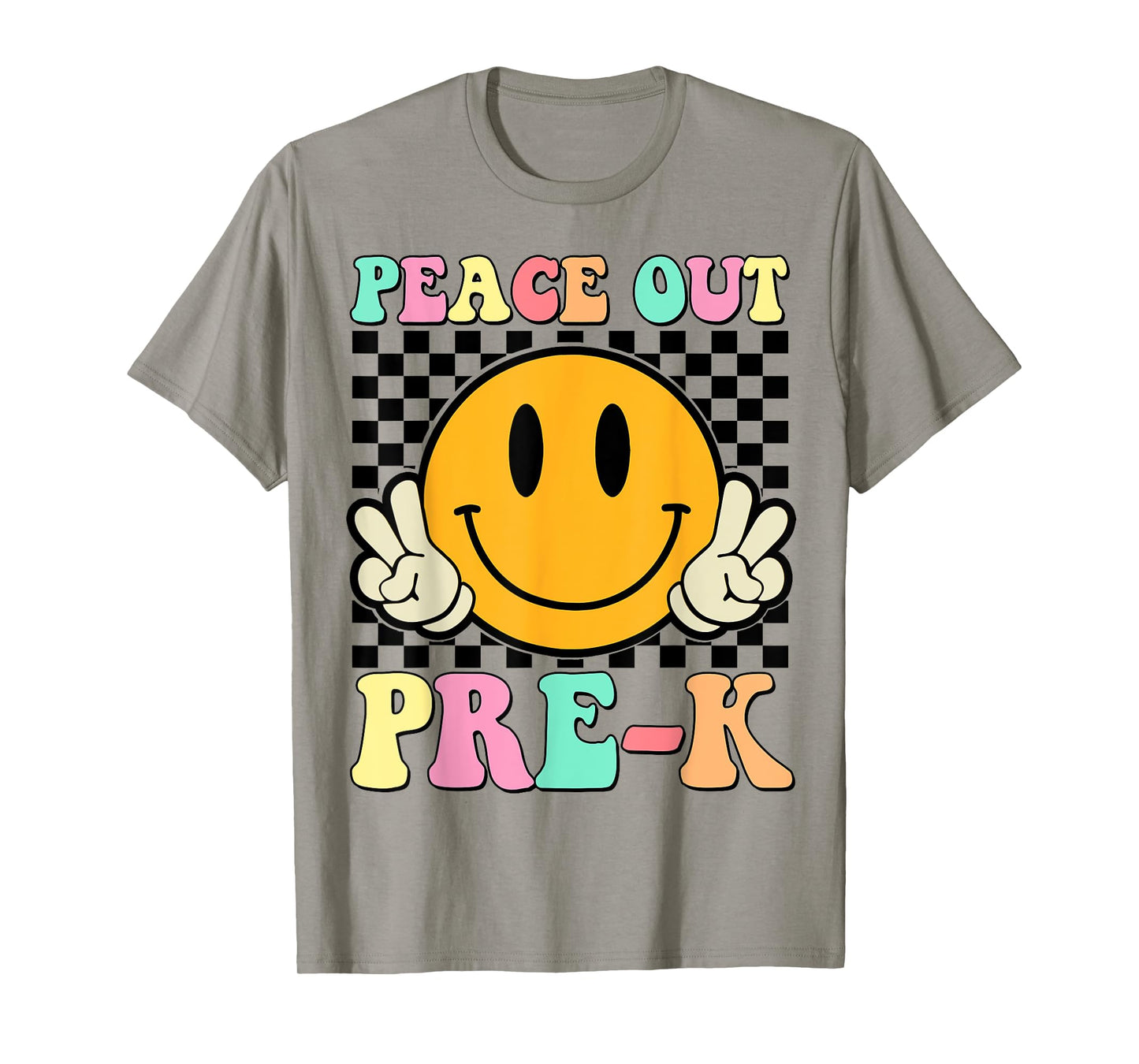 Peace Out Pre-K Retro Smile Teacher Kids Last Day Of School T-Shirt