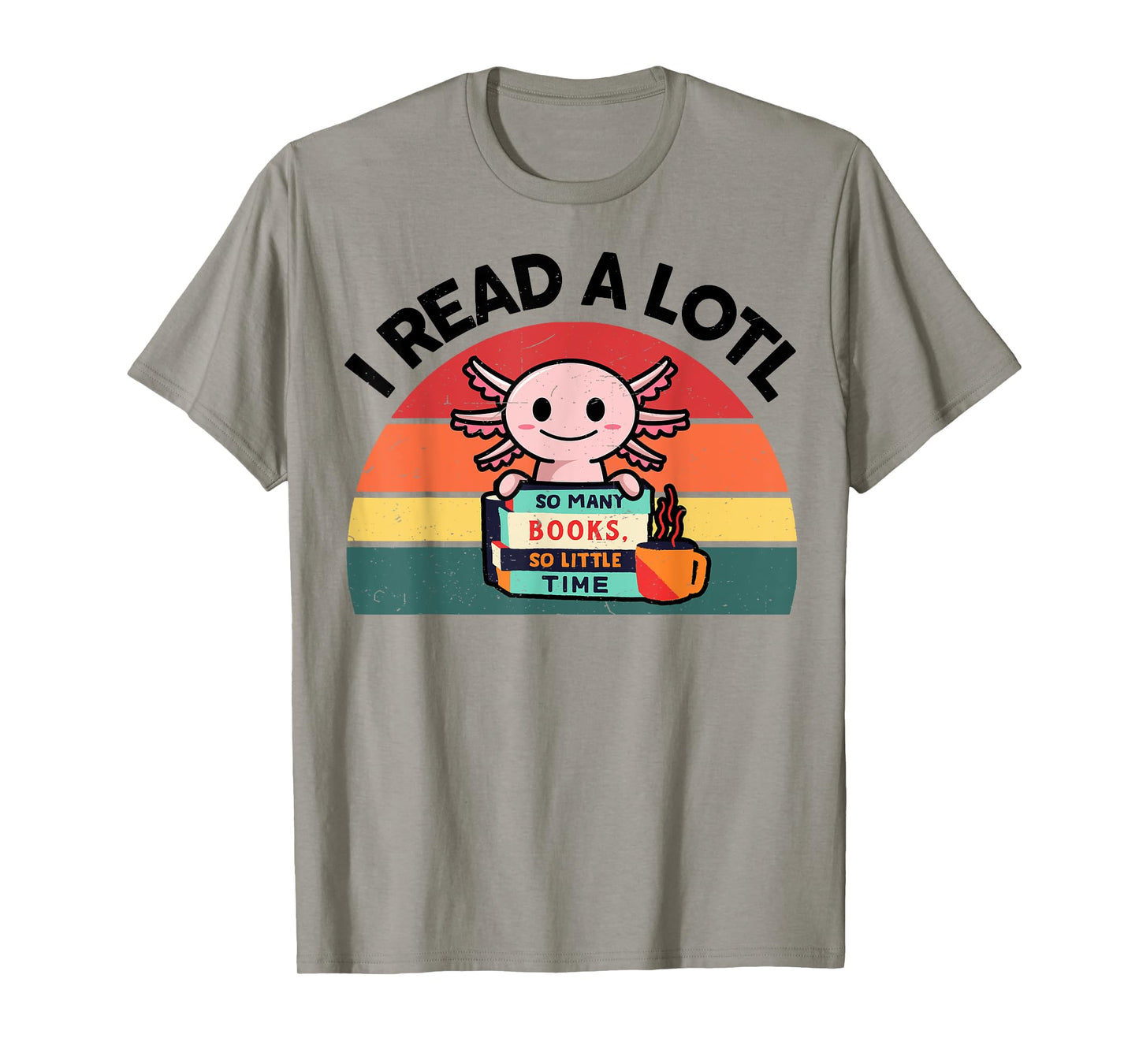 Axolotl-Shirt Reading Book Readsolotl Kids Boys Girls Cute T-Shirt