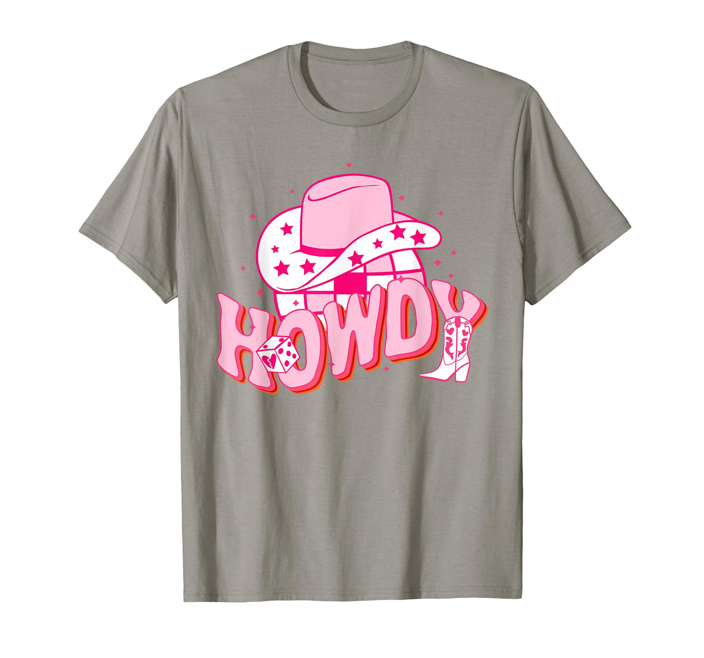 Howdy Southern Western Girl Country Rodeo Pink Cowgirl Disco T-Shirt