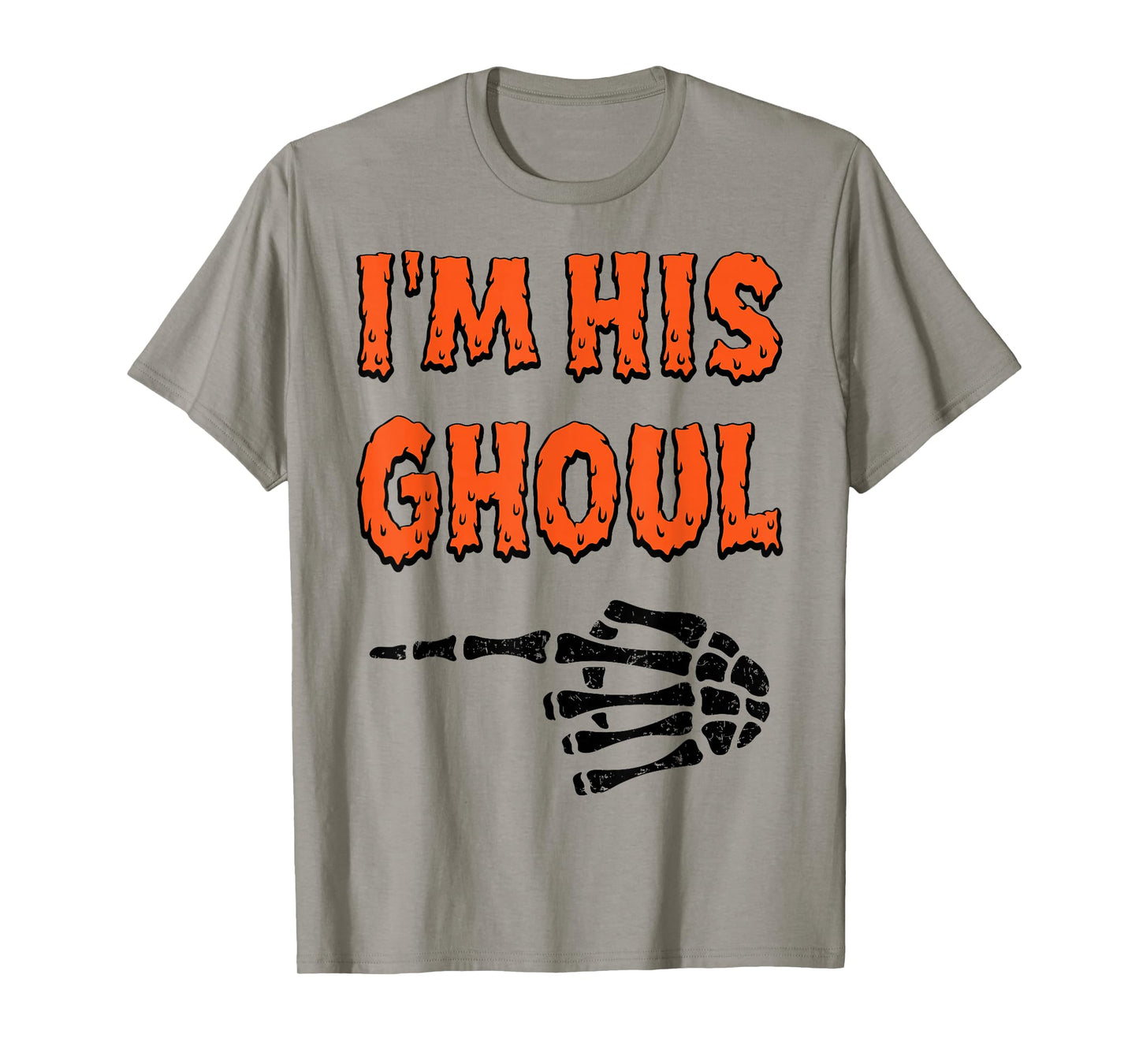 Im His Ghoul Im Her Boo Funny Halloween Couple Skeleton Hand T-Shirt