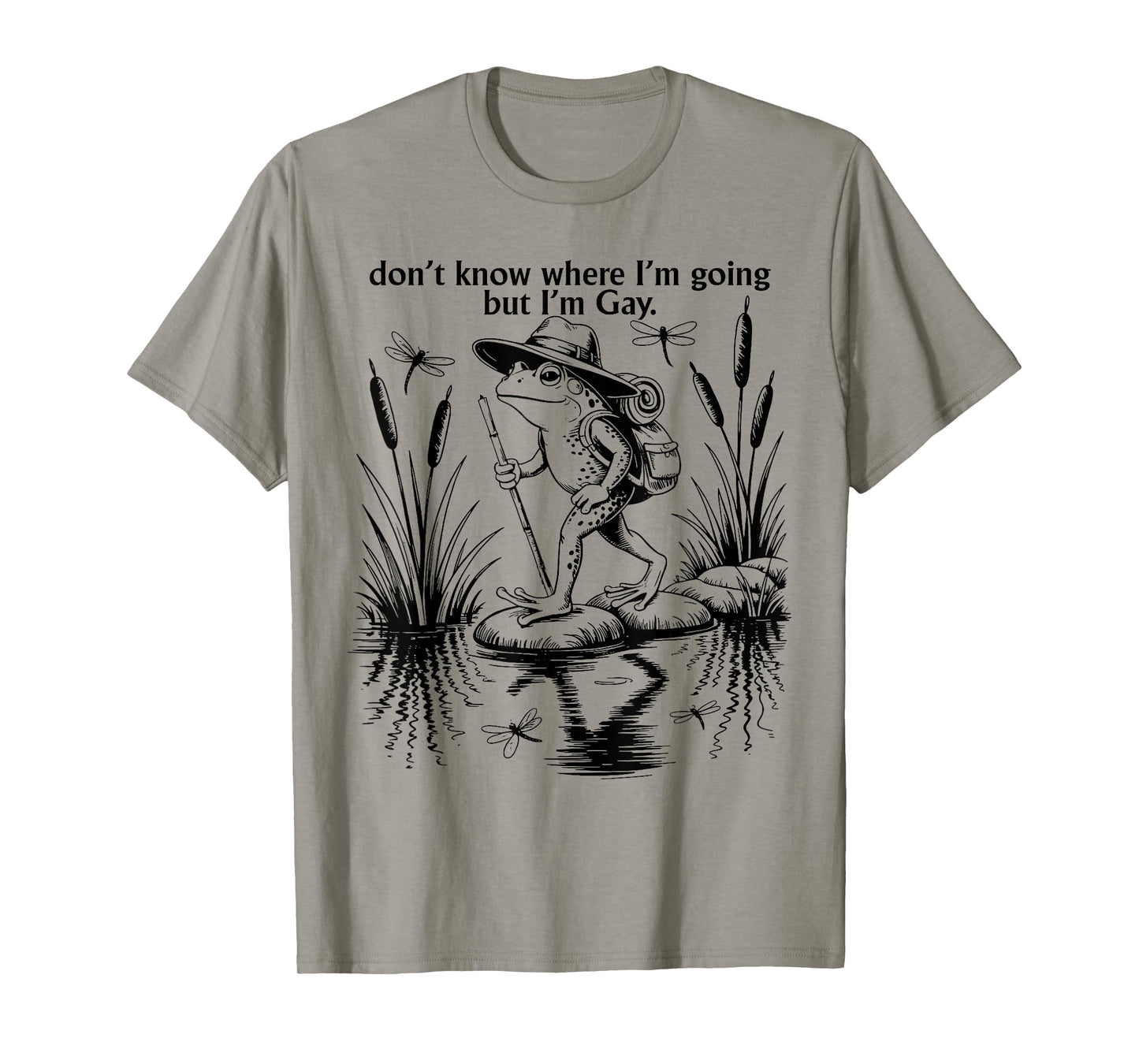 Don't Know Where I'm Going But I'm Gay LGBTQ Pride Frog Meme T-Shirt