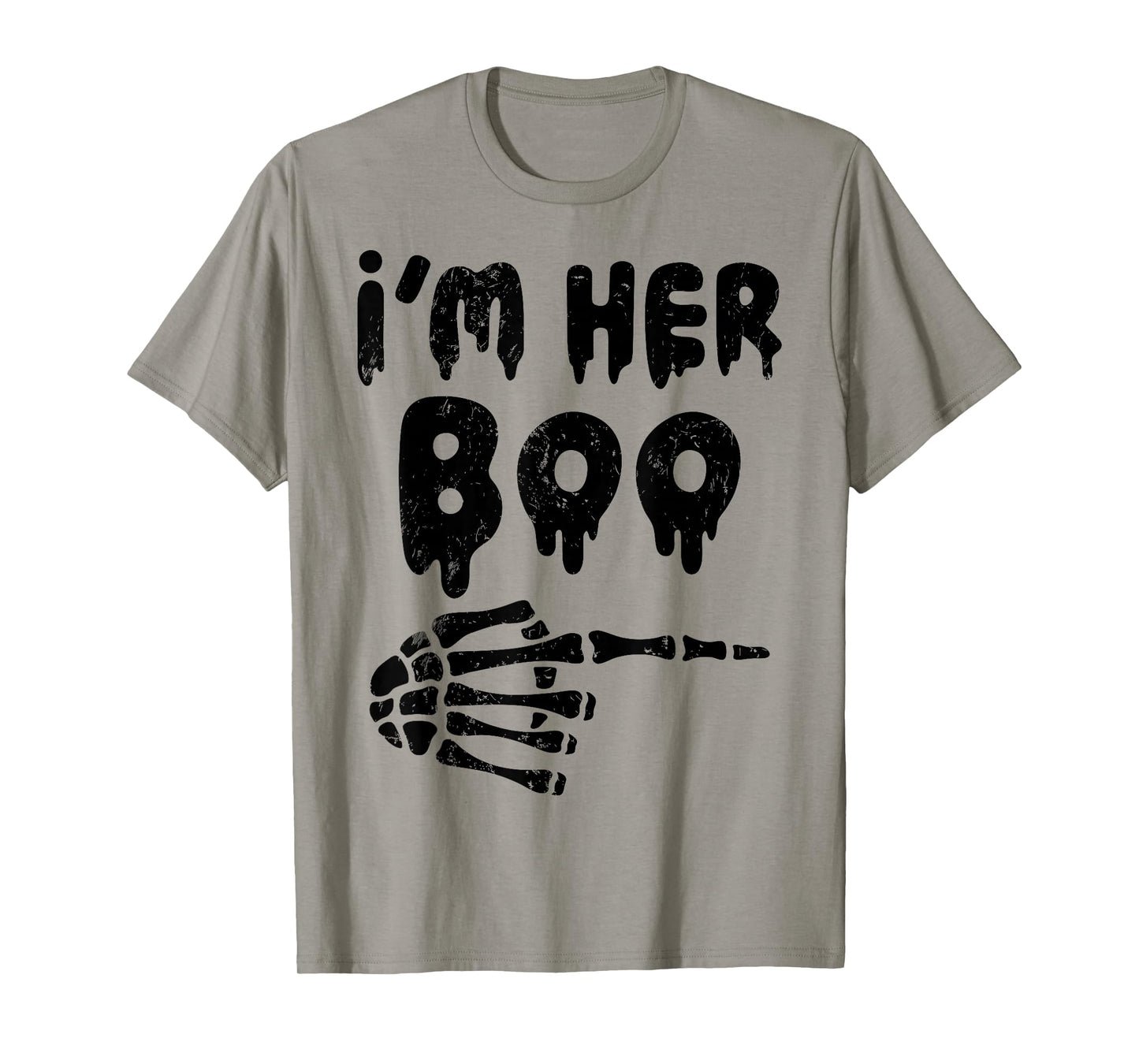I’m Her Boo I’m His Ghoul Halloween Couples Matching Costume T-Shirt