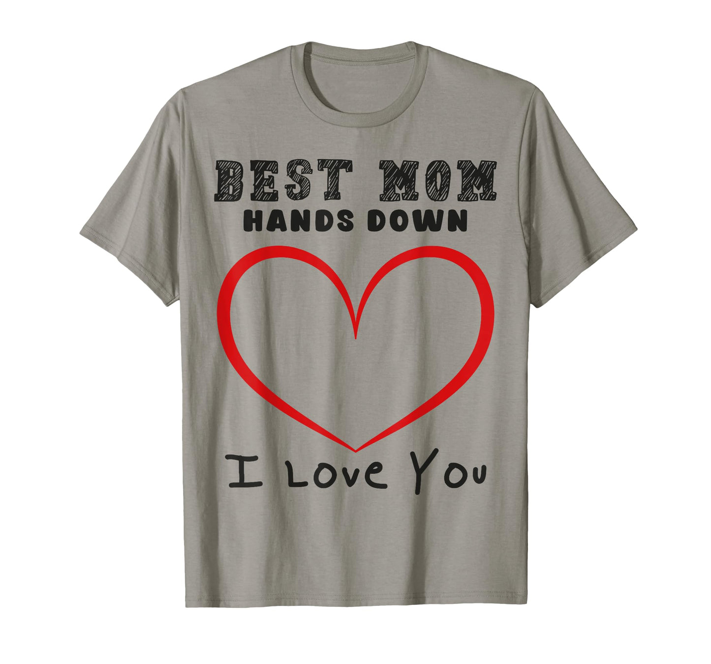 Best Mom Hands Down Handprint T-Shirt