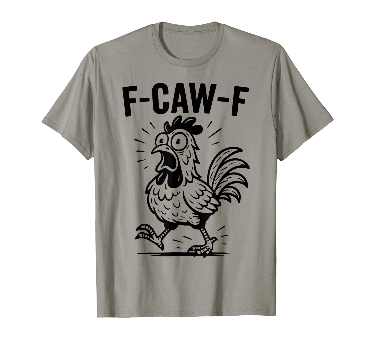 F-Caw-F Chicken Funny Screaming Rooster Meme Vintage Weird T-Shirt