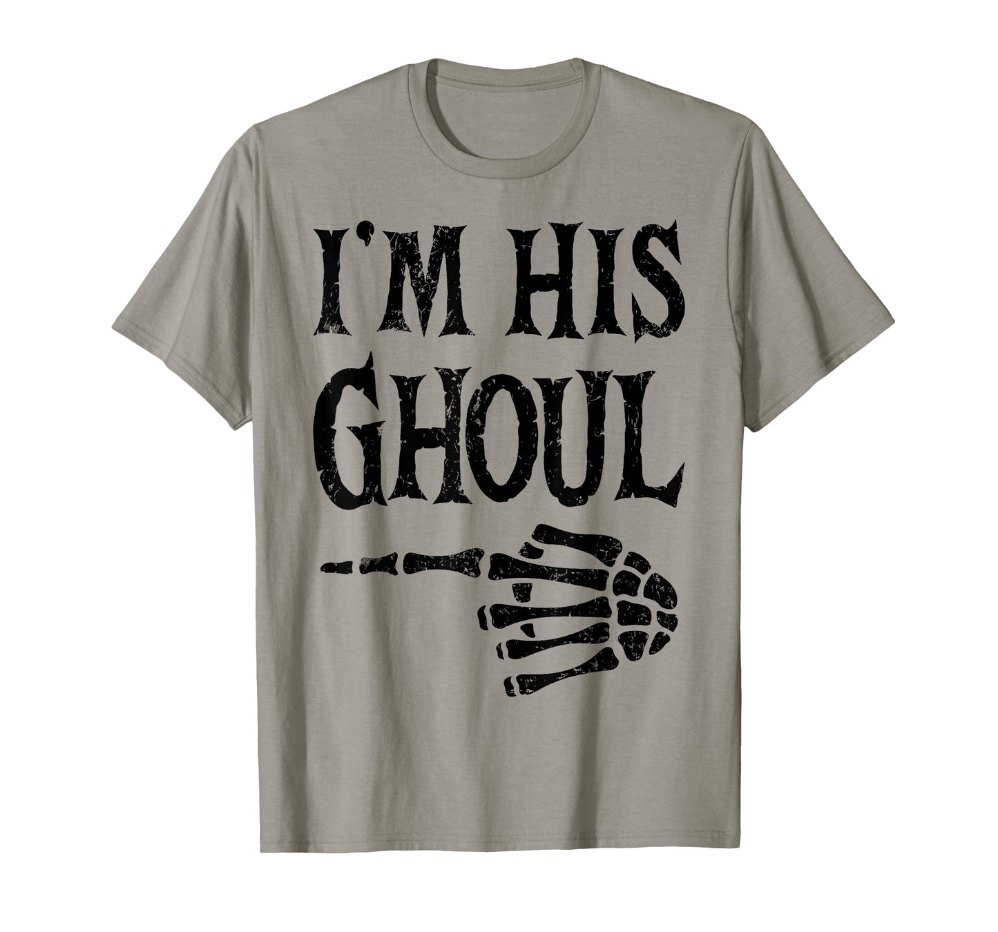 Im His Ghoul Im Her Boo Funny Halloween Couple Skeleton Hand T-Shirt