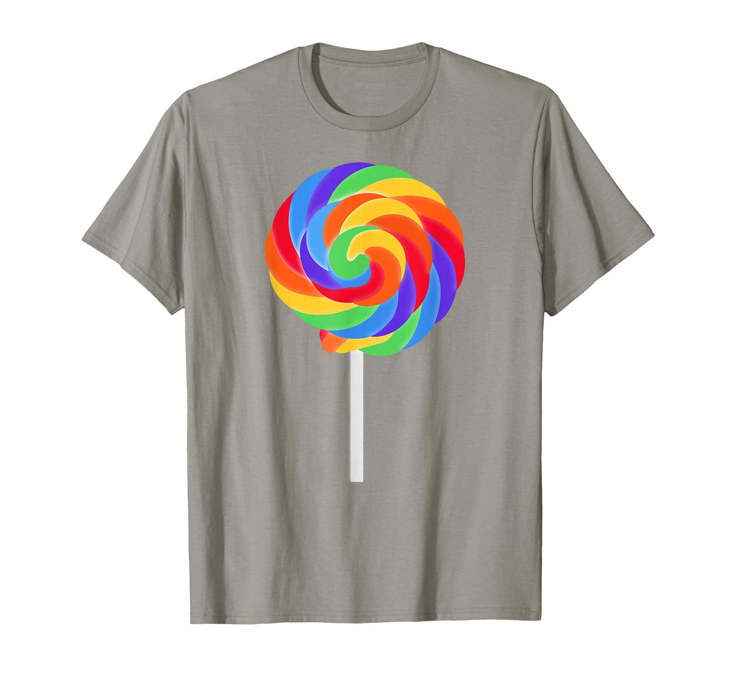 Lollipop Rainbow Sucker Candy Lazy Halloween Girls Kids T-Shirt