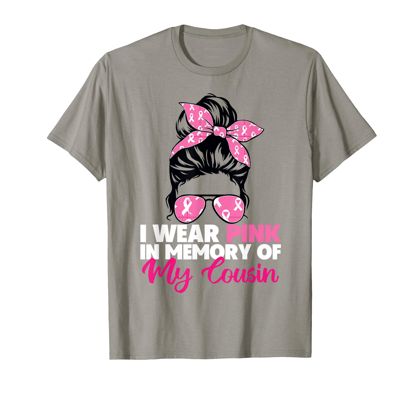 I Wear Pink In Memory Of My Cousin Breast Cancer Awareness T-Shirt