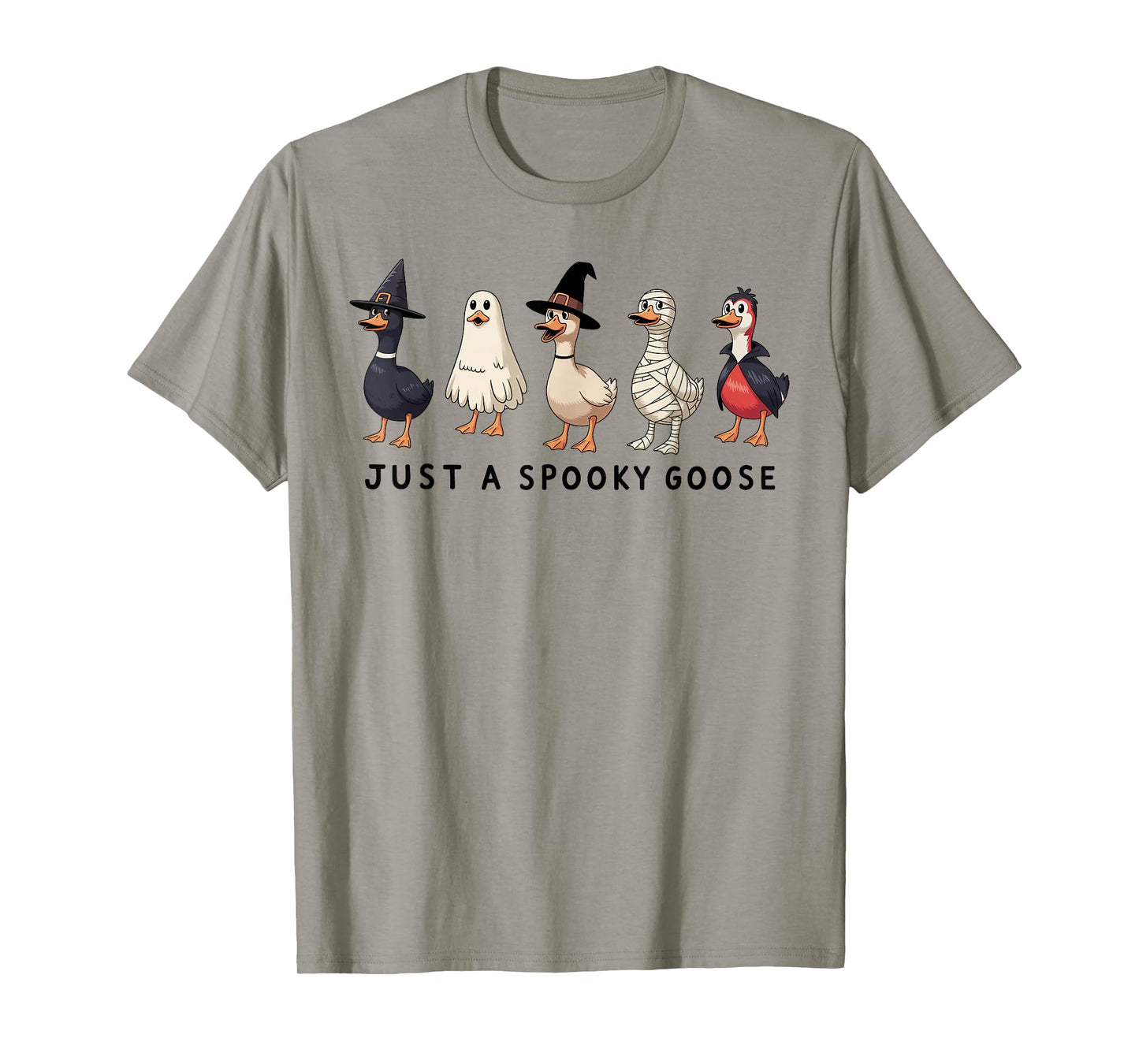 Just A Spooky Goose Halloween Silly Goose Funny Halloween T-Shirt