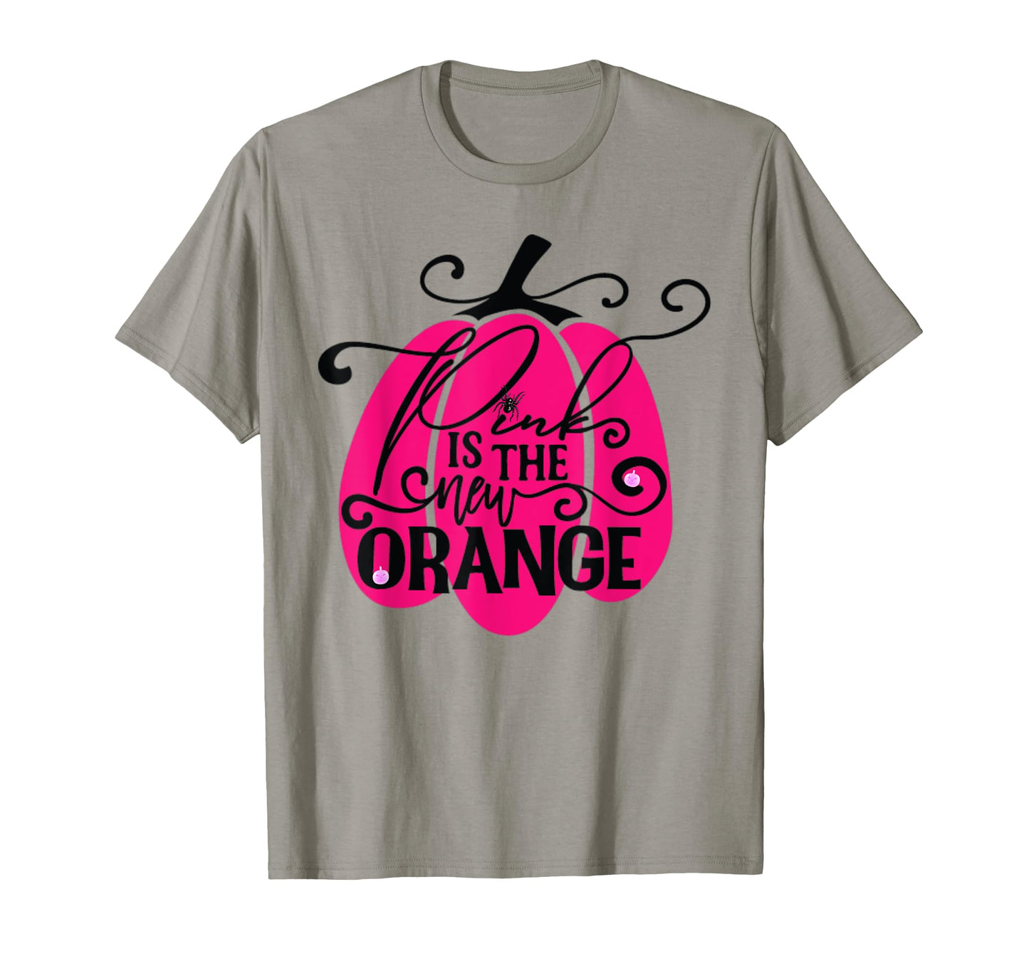 Pink Is The New Orange Pumpkin Breast Cancer Halloween Tee