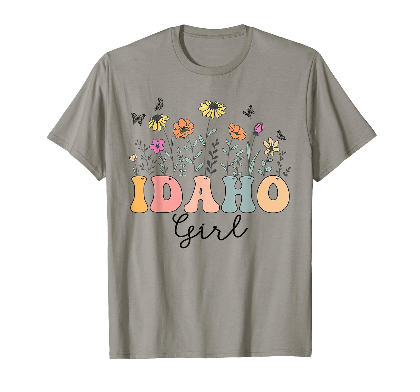 Idaho Girl Wildflower Groovy Idaho Lover T-Shirt