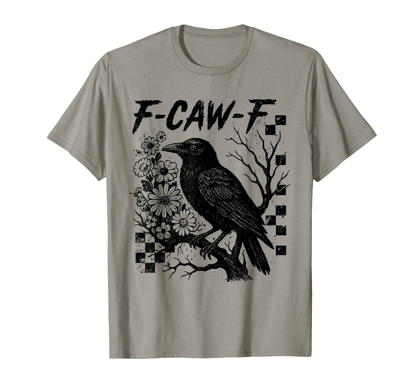 Halloween F Caw F Black Bird F-Caw-F Crow Women Men T-Shirt