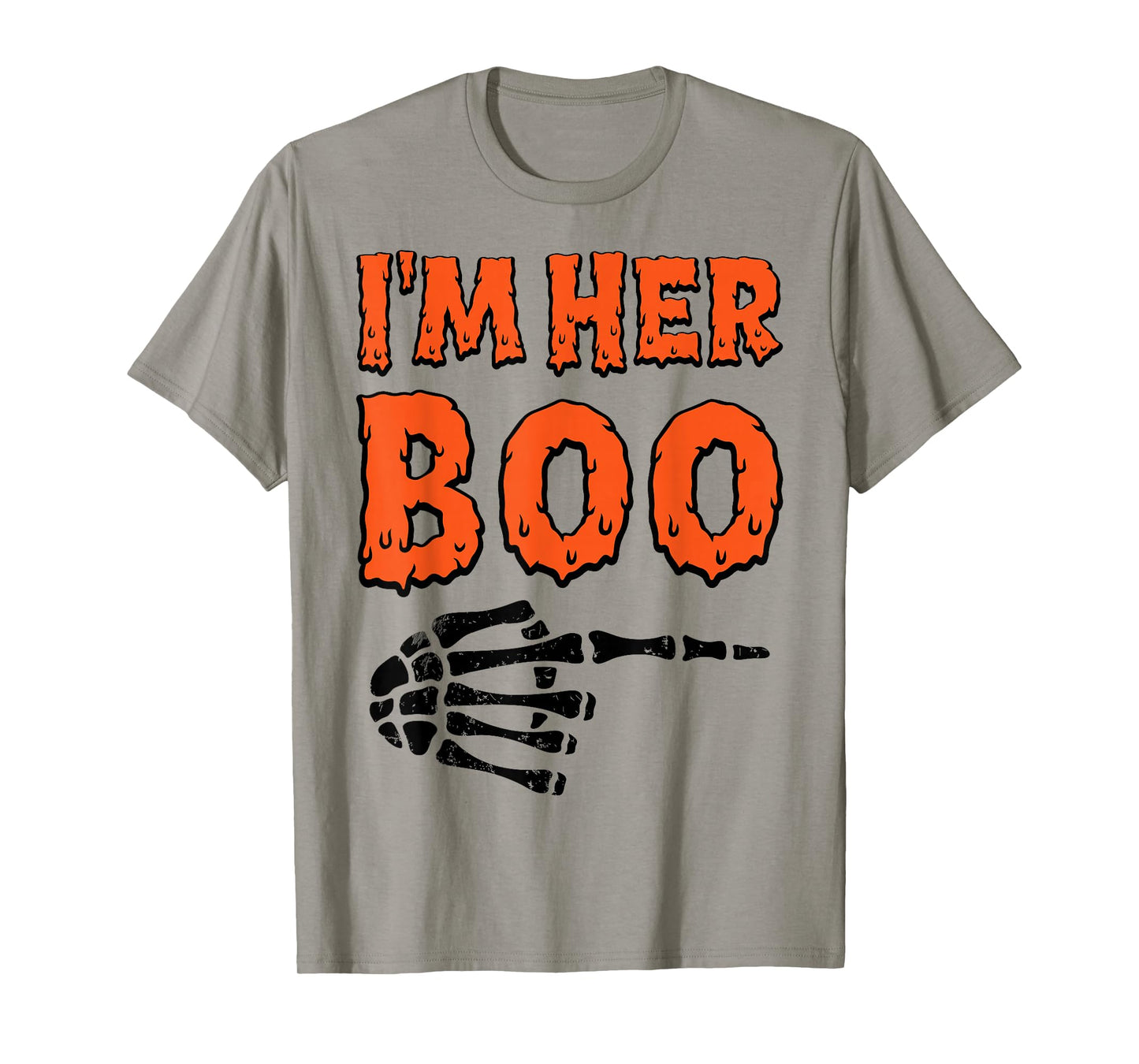 I’m Her Boo I’m His Ghoul Halloween Couple Matching Skeleton T-Shirt