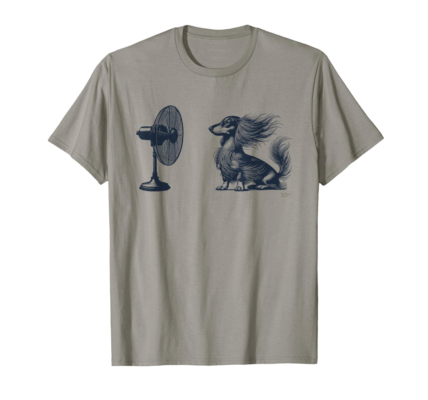 Long-Haired Dachshund Fan Club Funny Dog Wienerdog Breeze T-Shirt