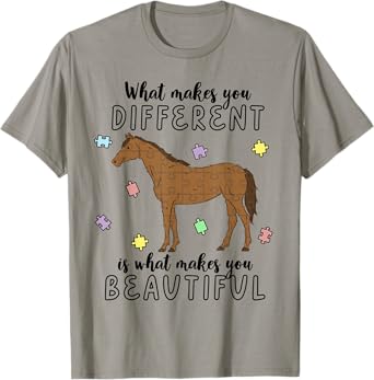 Autism Awareness Month What Makes You Different Horse T-Shirt