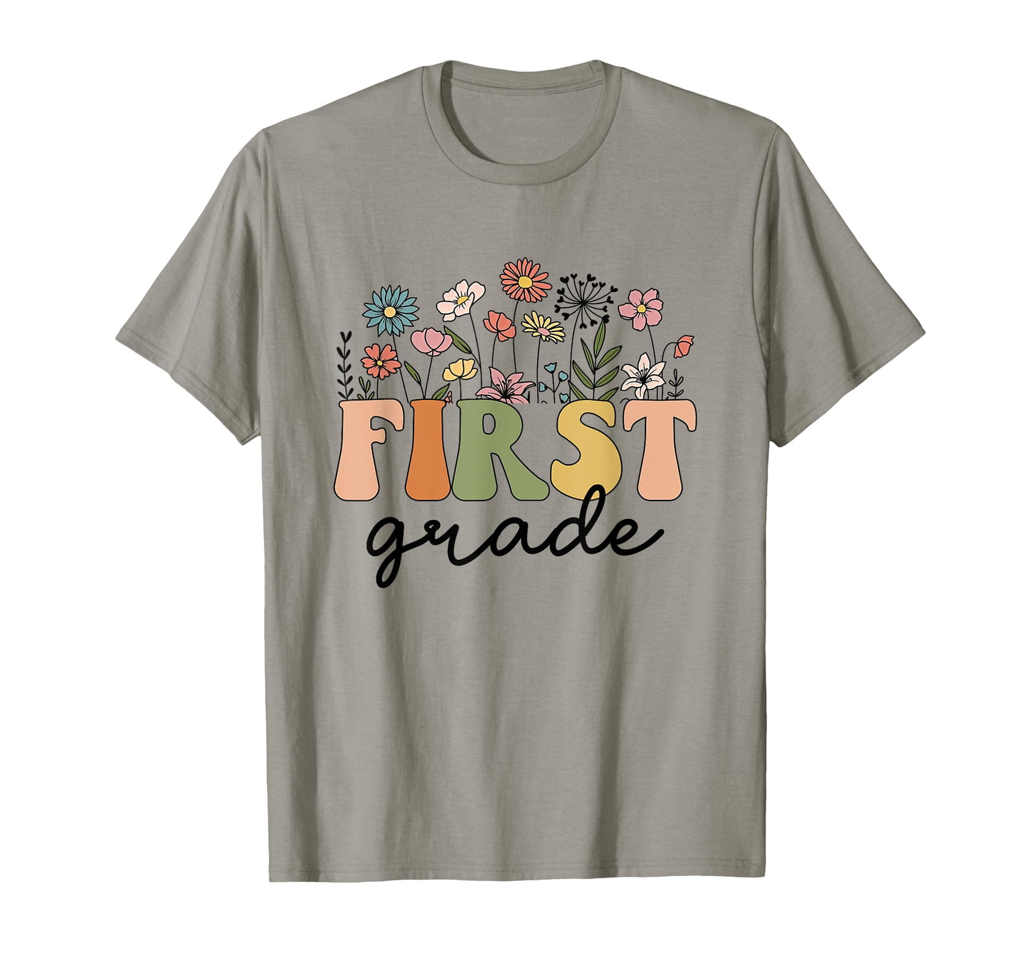 First Grade Teacher Wildflower Back To School Floral Outfits T-Shirt