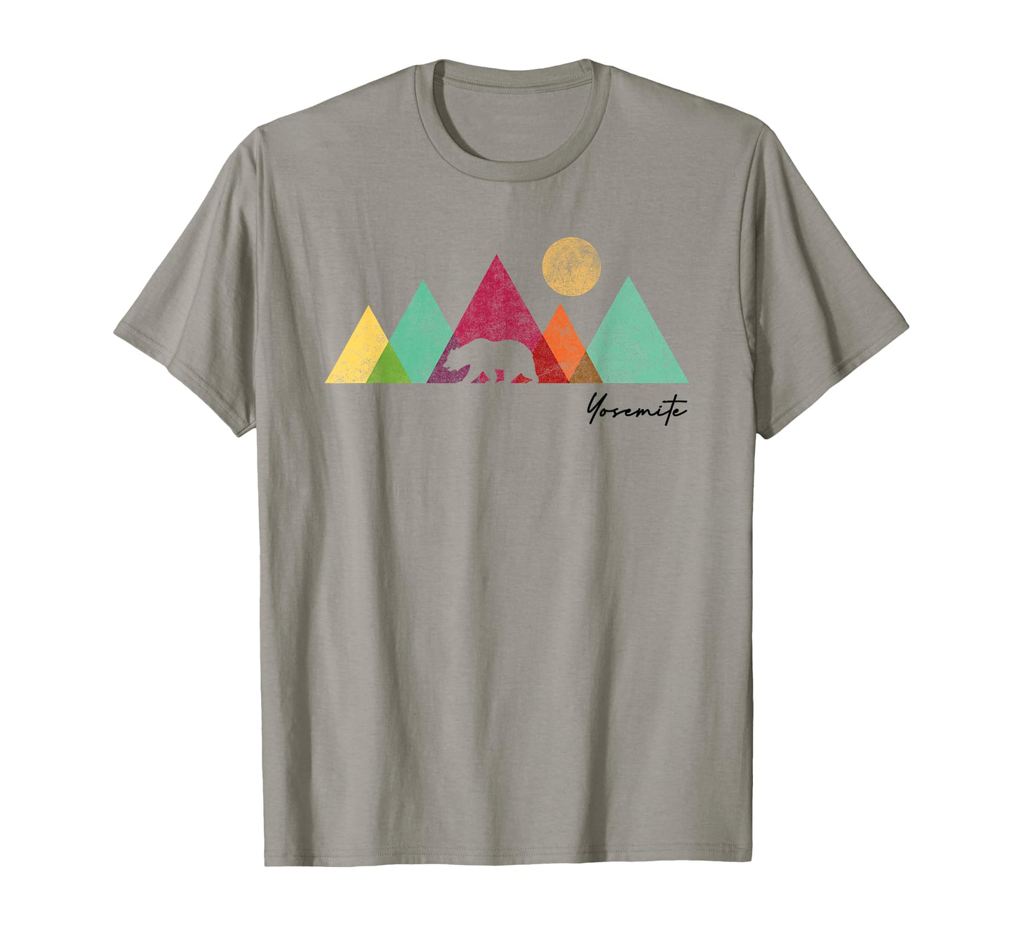 Yosemite California Colorful Bear Mountains National Park T-Shirt
