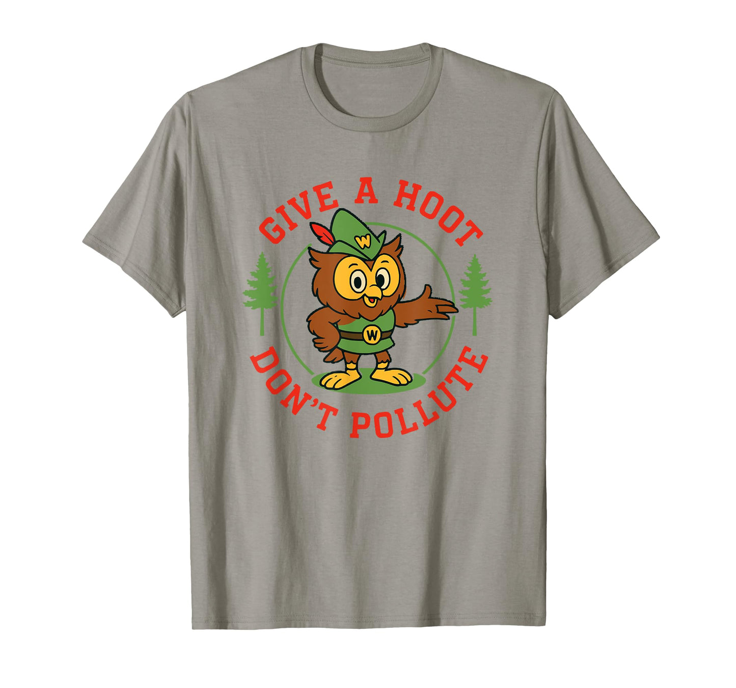 Give A Hoot Retro Owl Nature Conservation T-Shirt
