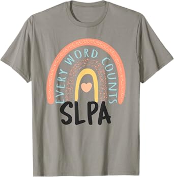 SLPA Therapy Speech Language Pathology Assistant Rainbow T-Shirt