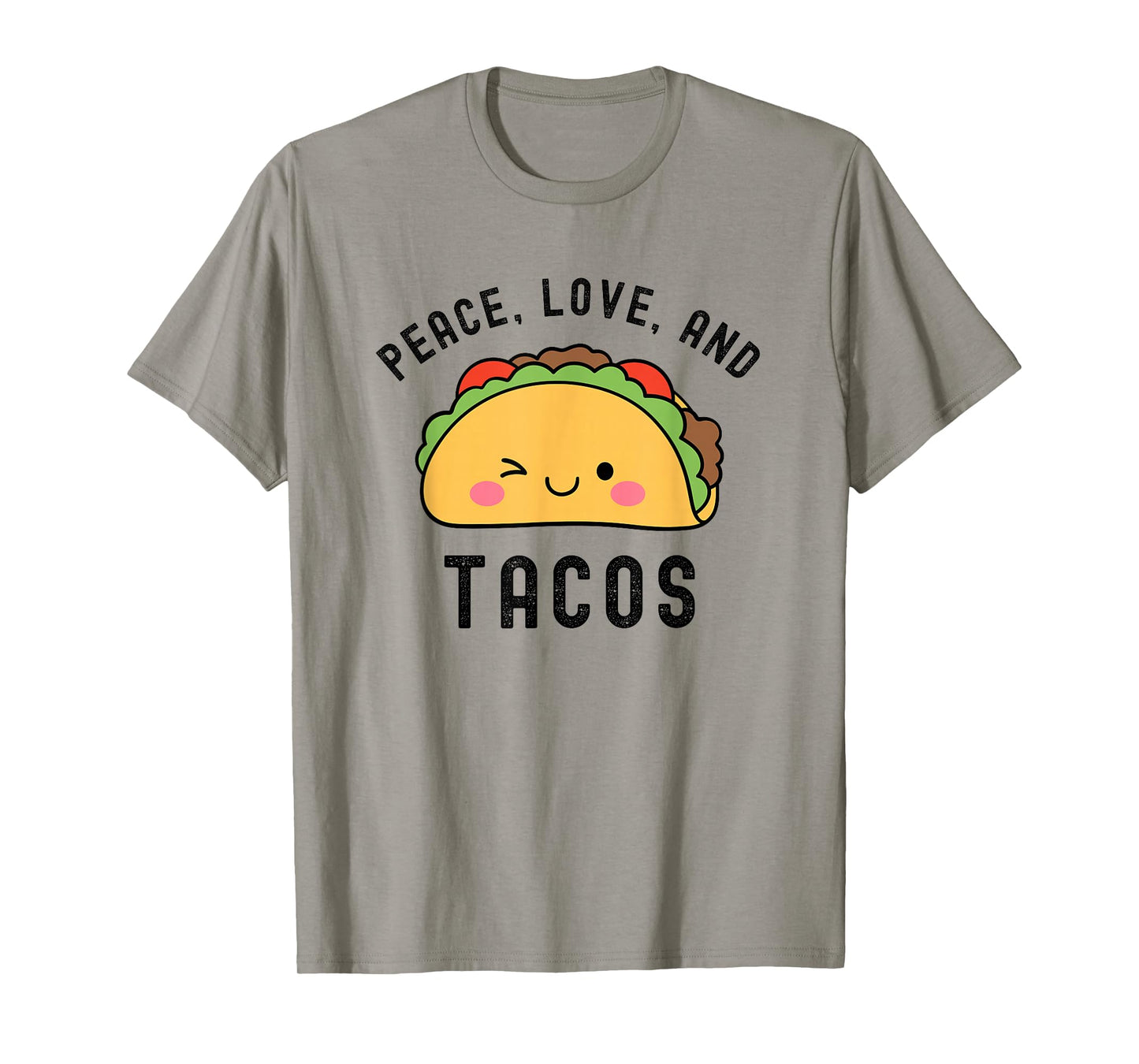 Peace Love and Tacos Cute Trendy Mexican Food Retro Groovy T-Shirt
