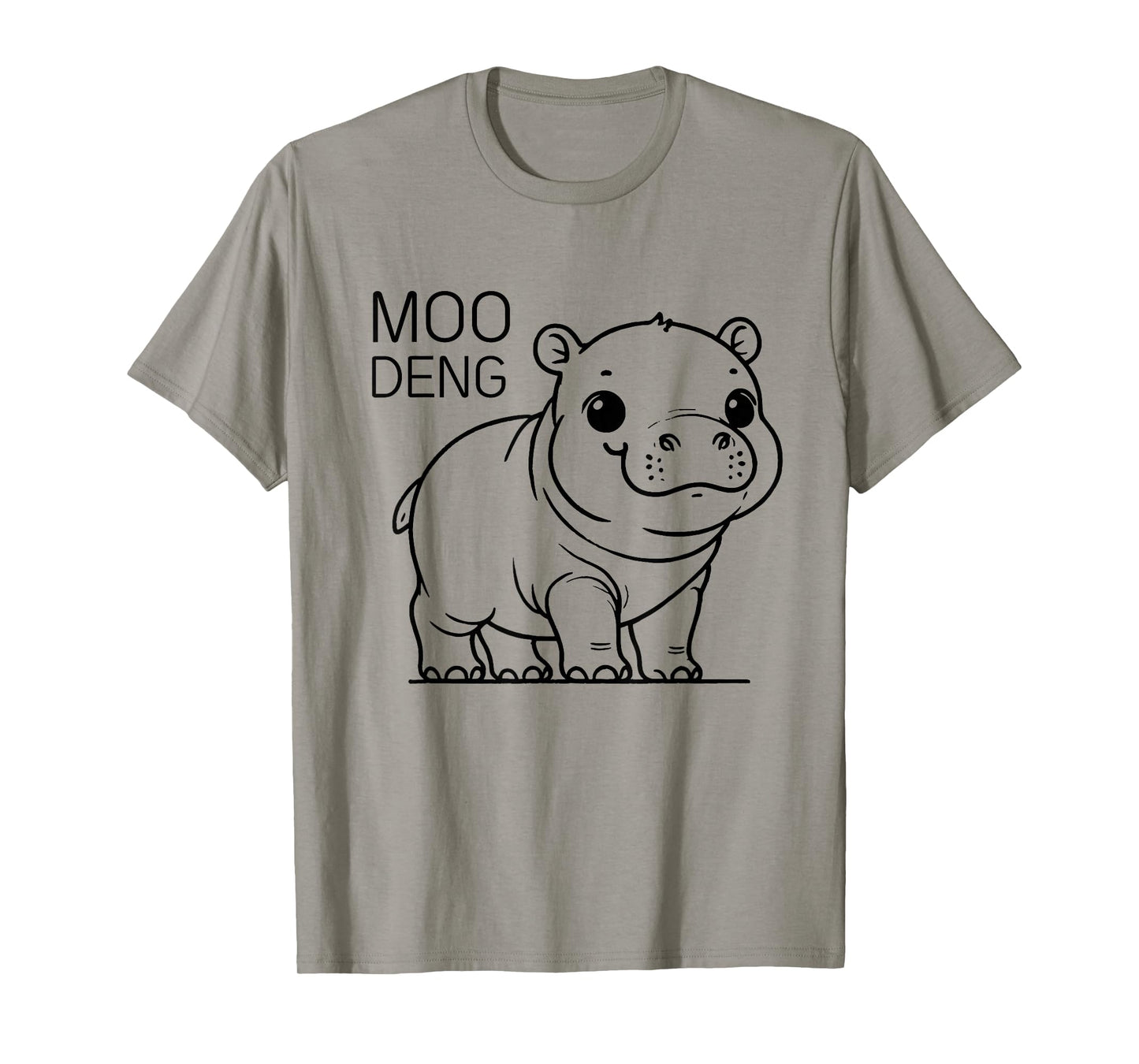 Moo-Deng Famous Baby Pygmy Hippo Minimalist Animal Art T-Shirt