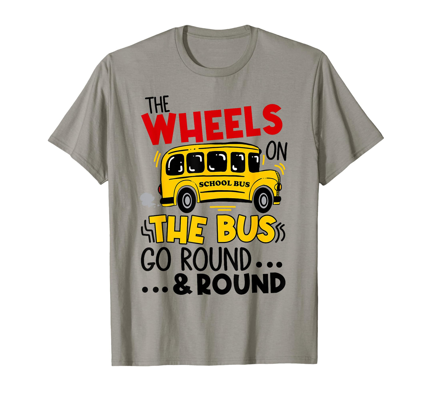 Back To School Funny The WHEELS On The BUS Toddler Kids Boys T-Shirt