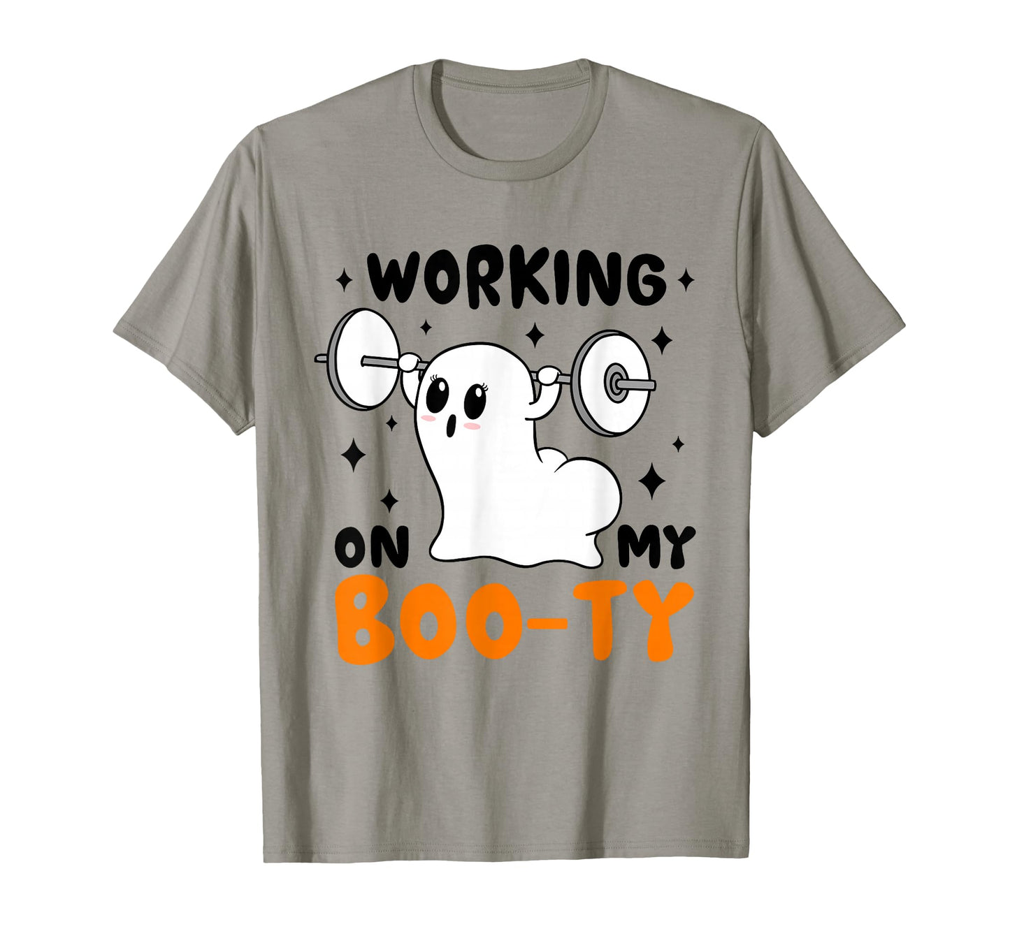 Working On My Boo-Ty Halloween Ghost Gym Spooky Season T-Shirt