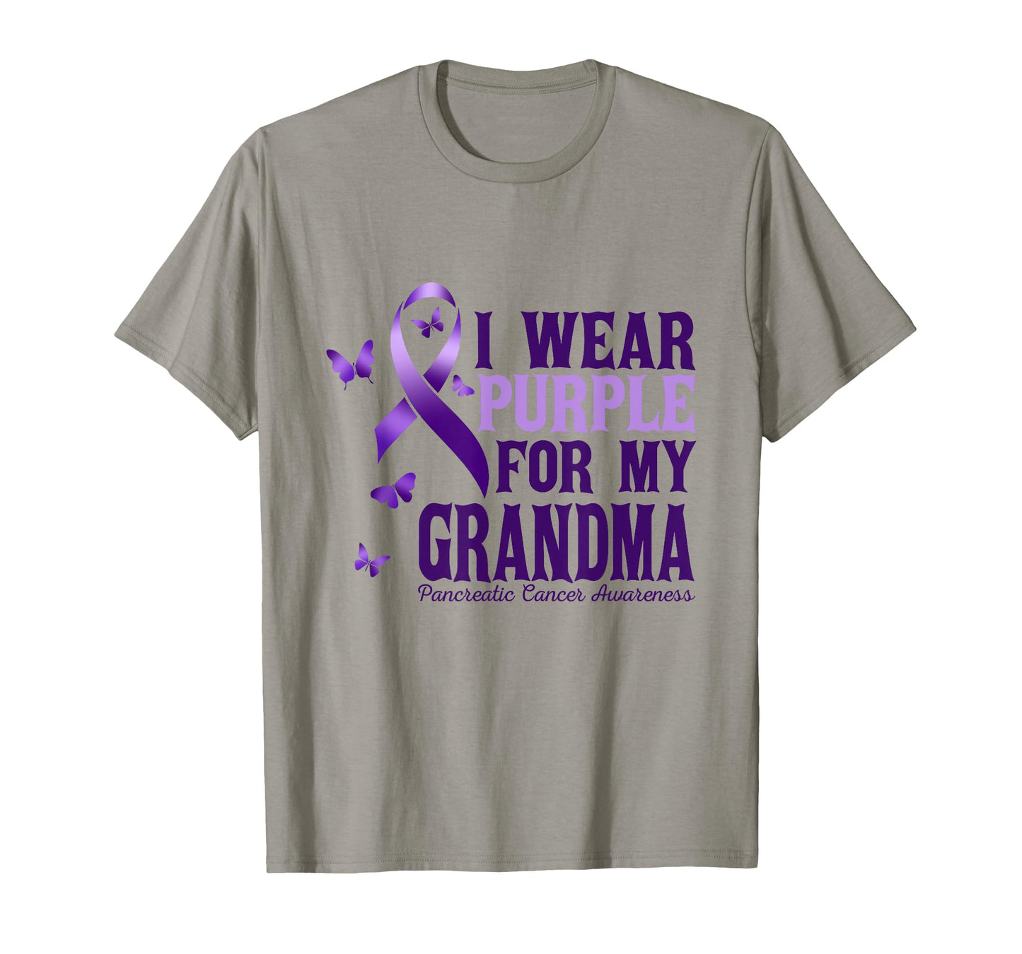 I Wear Purple For My Grandma Pancreatic Cancer Awareness T-Shirt