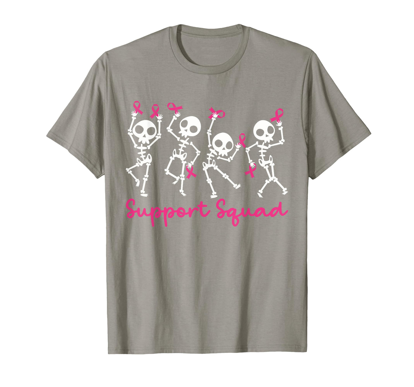 Support Squad Breast Cancer Awareness Skeleton Men Women Kid T-Shirt