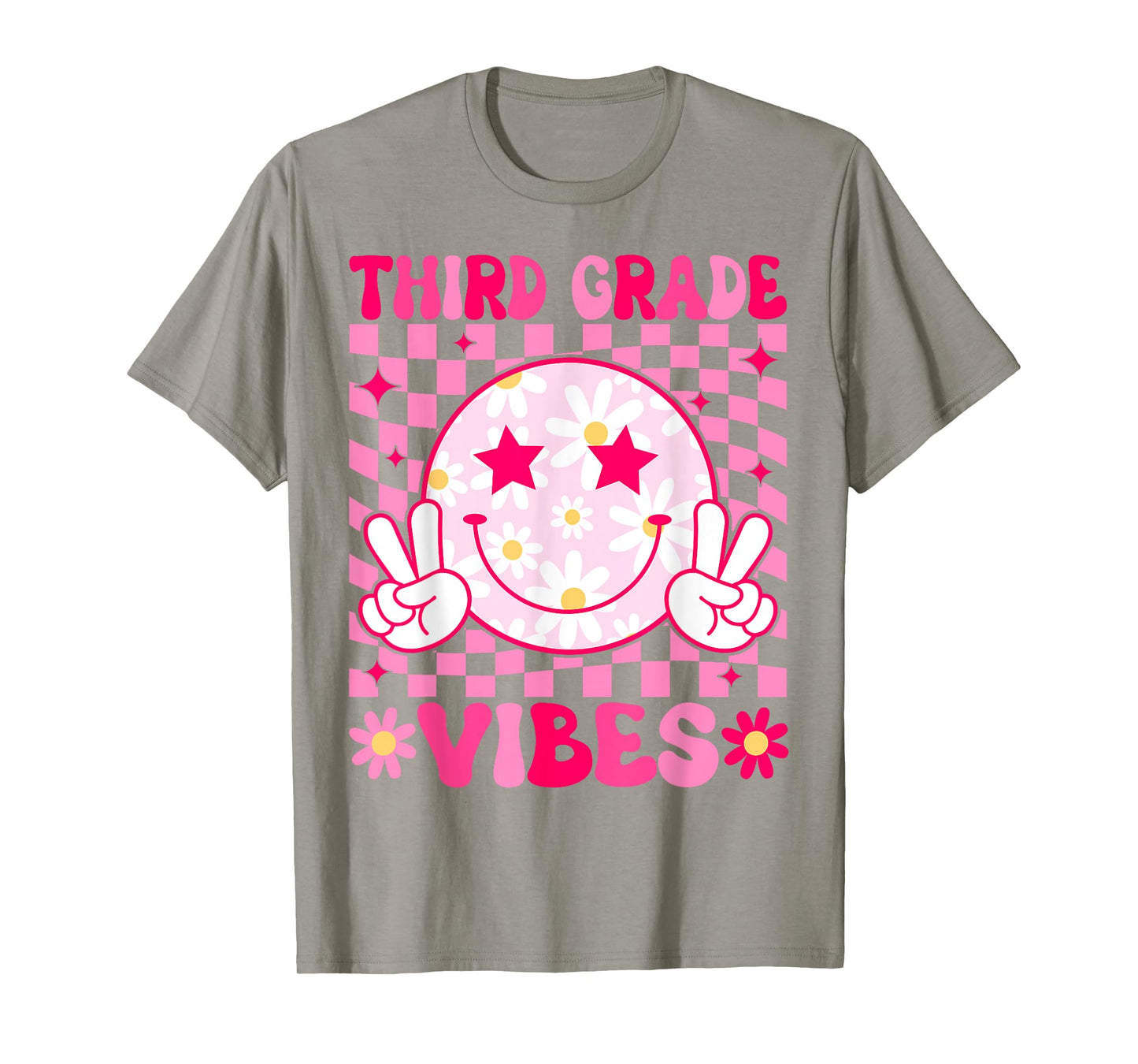 Third Grade Vibes Back To School 3rd Grade Teacher Students T-Shirt