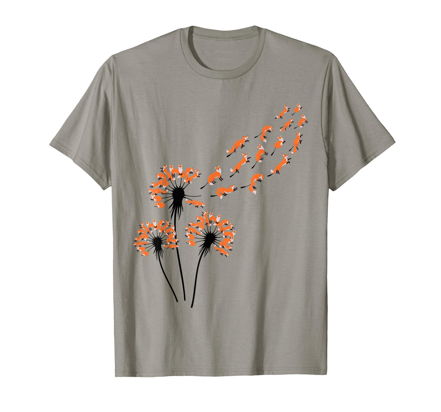 Flower Dandelion Foxes for Fox Lover | Fox T-Shirt