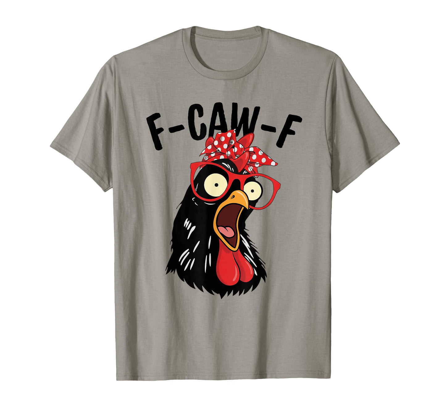 F-CAW-F Chicken Women Bow Headband Crow Peck Funny Halloween T-Shirt