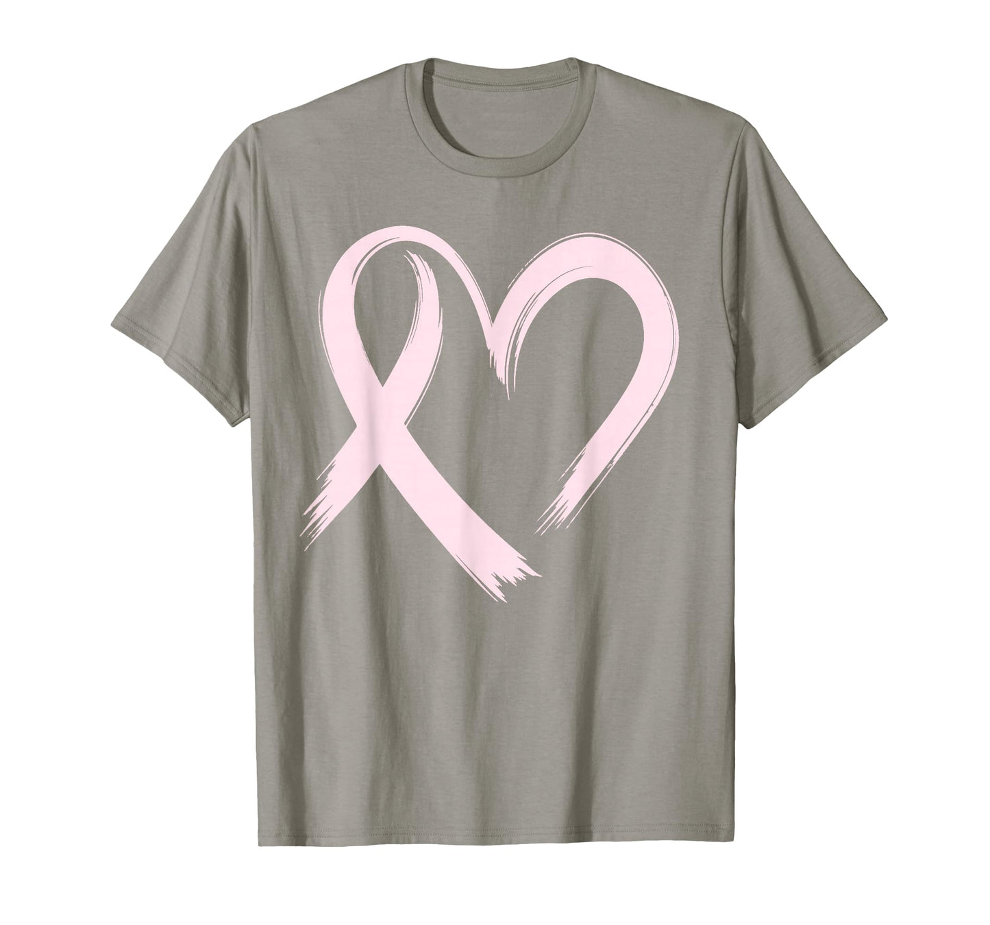 Heart Pink Ribbon Breast Cancer Awareness Support T-Shirt