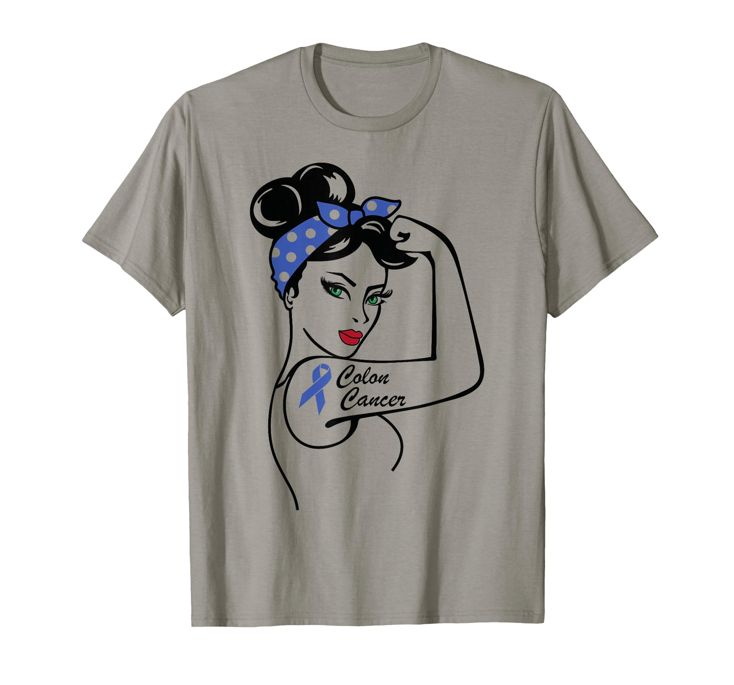 Colon Cancer Awareness Warrior Blue Ribbon Colorectal T-Shirt