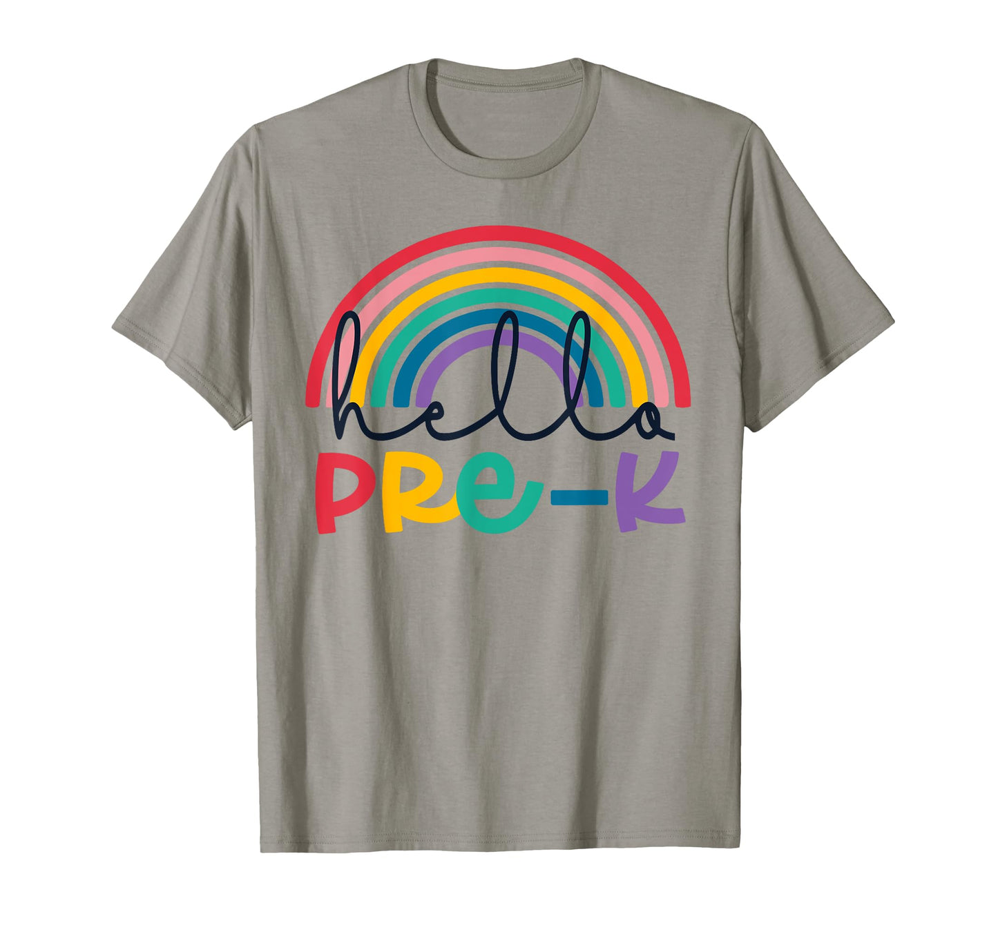Hello Pre-K Rainbow Back To School Teacher Student Kid T-Shirt