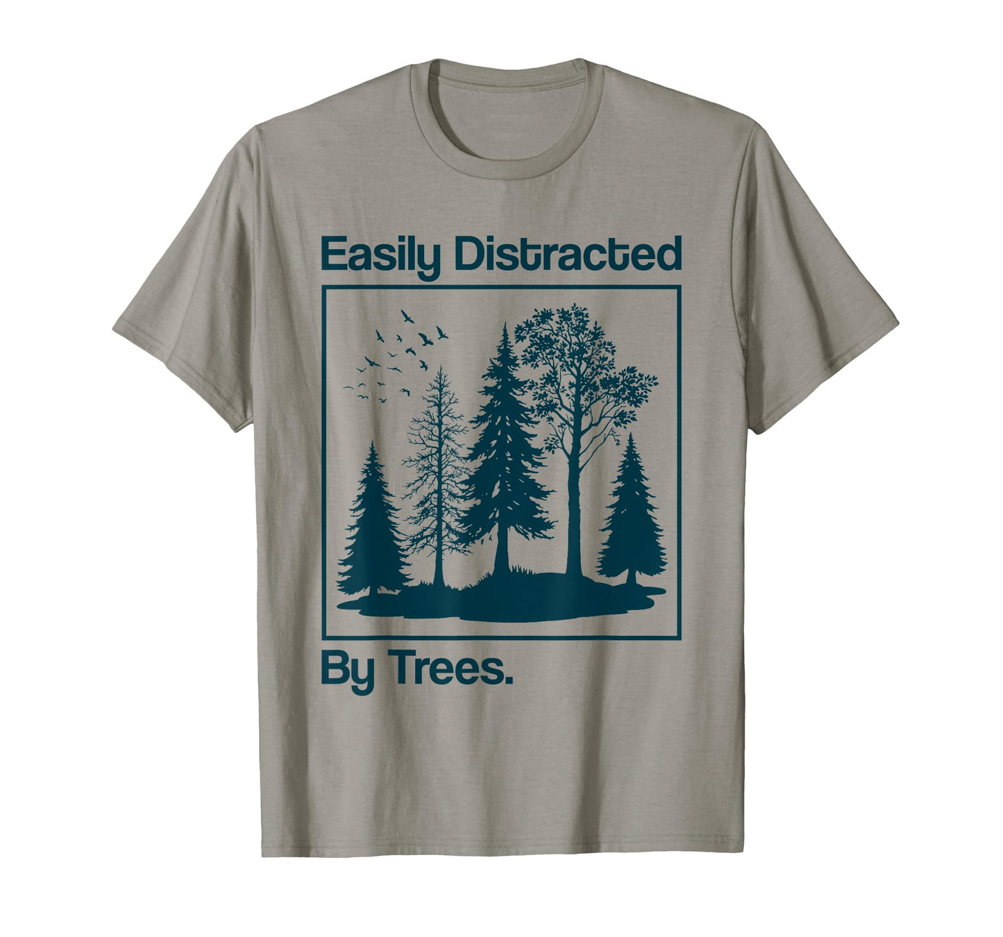 Funny Vintage Easily Distracted by Trees for Nature Lovers T-Shirt