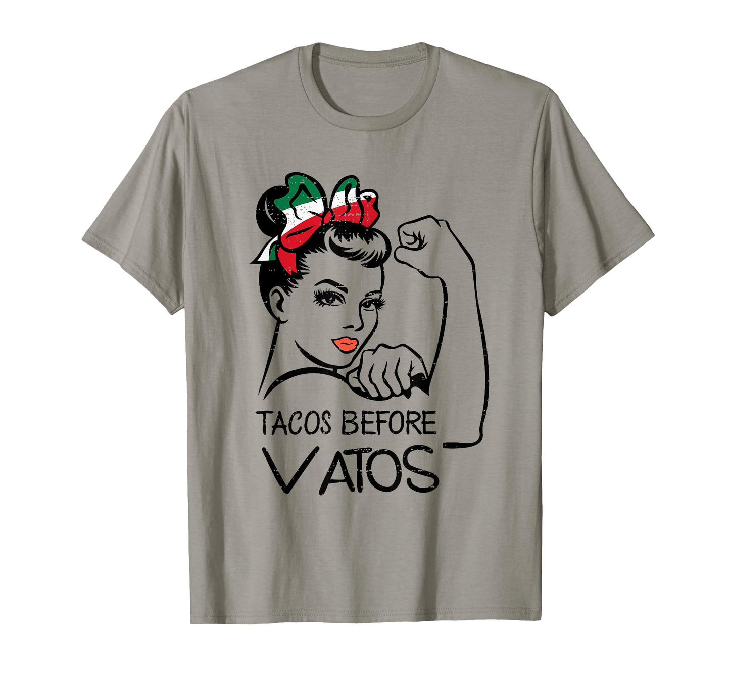 Tacos Before Vatos Cinco De Mayo Mexican Rosie Strong Womens T-Shirt