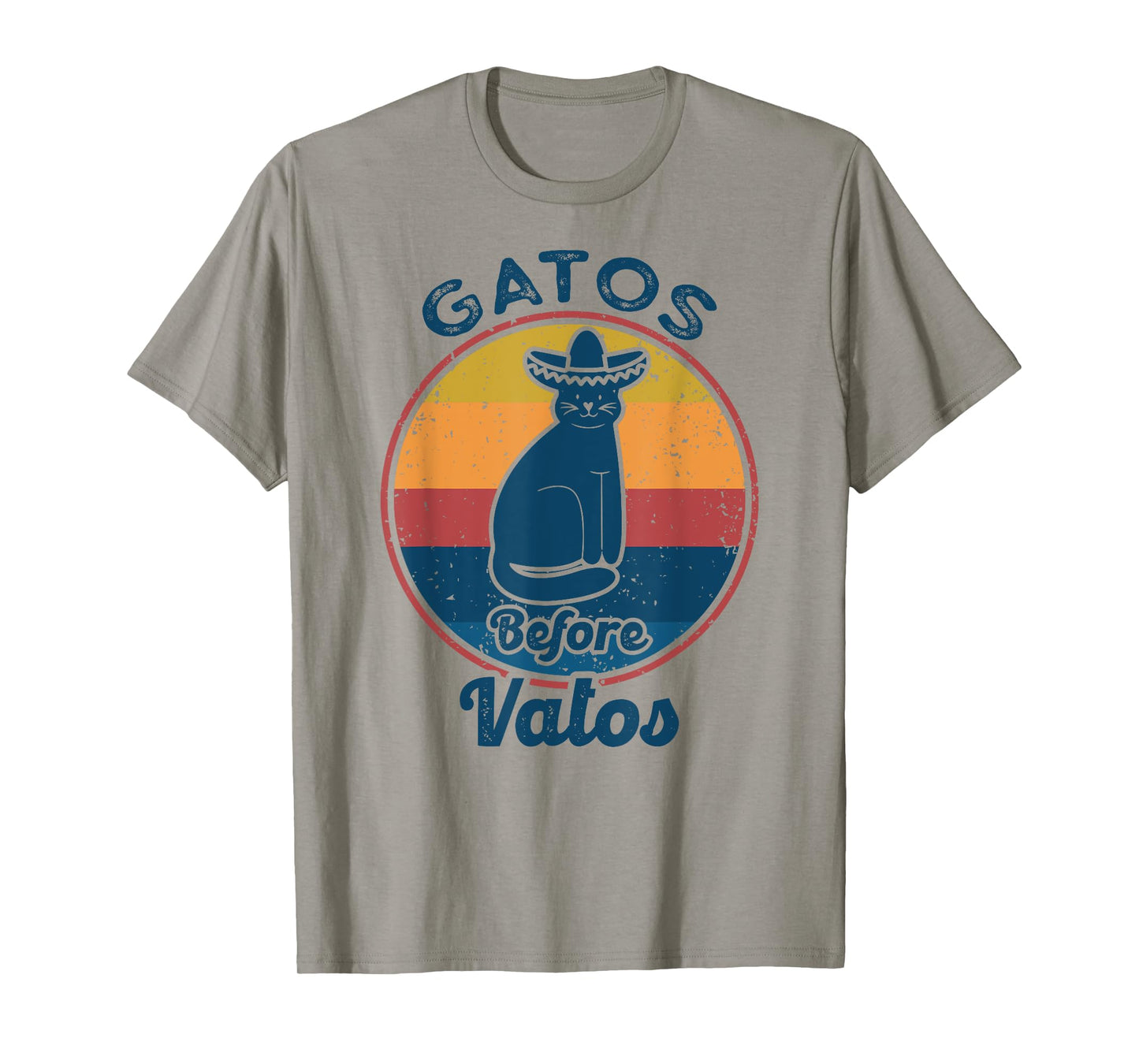 Gatos before Vatos Retro Vintage Funny saying cats Spanish T-Shirt